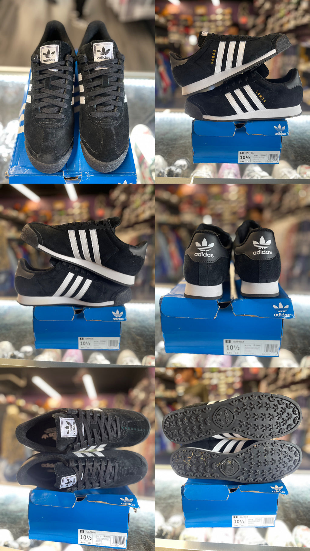 2024 ADIDAS MEN'S SAMOA NUBUCK BLACK/WHITE