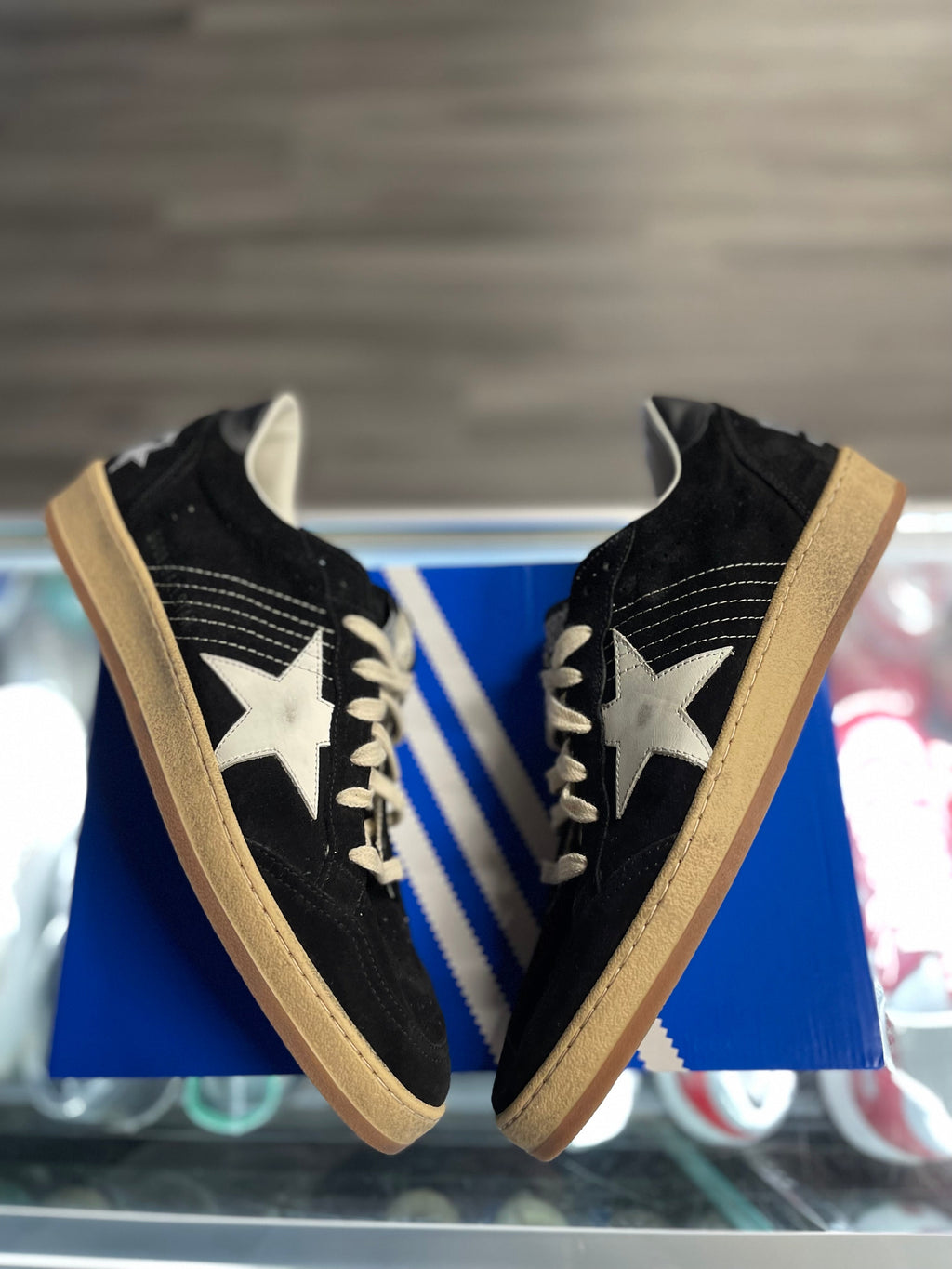 Golden Goose Ball Star Sneaker "Black Suede White Leather Star"