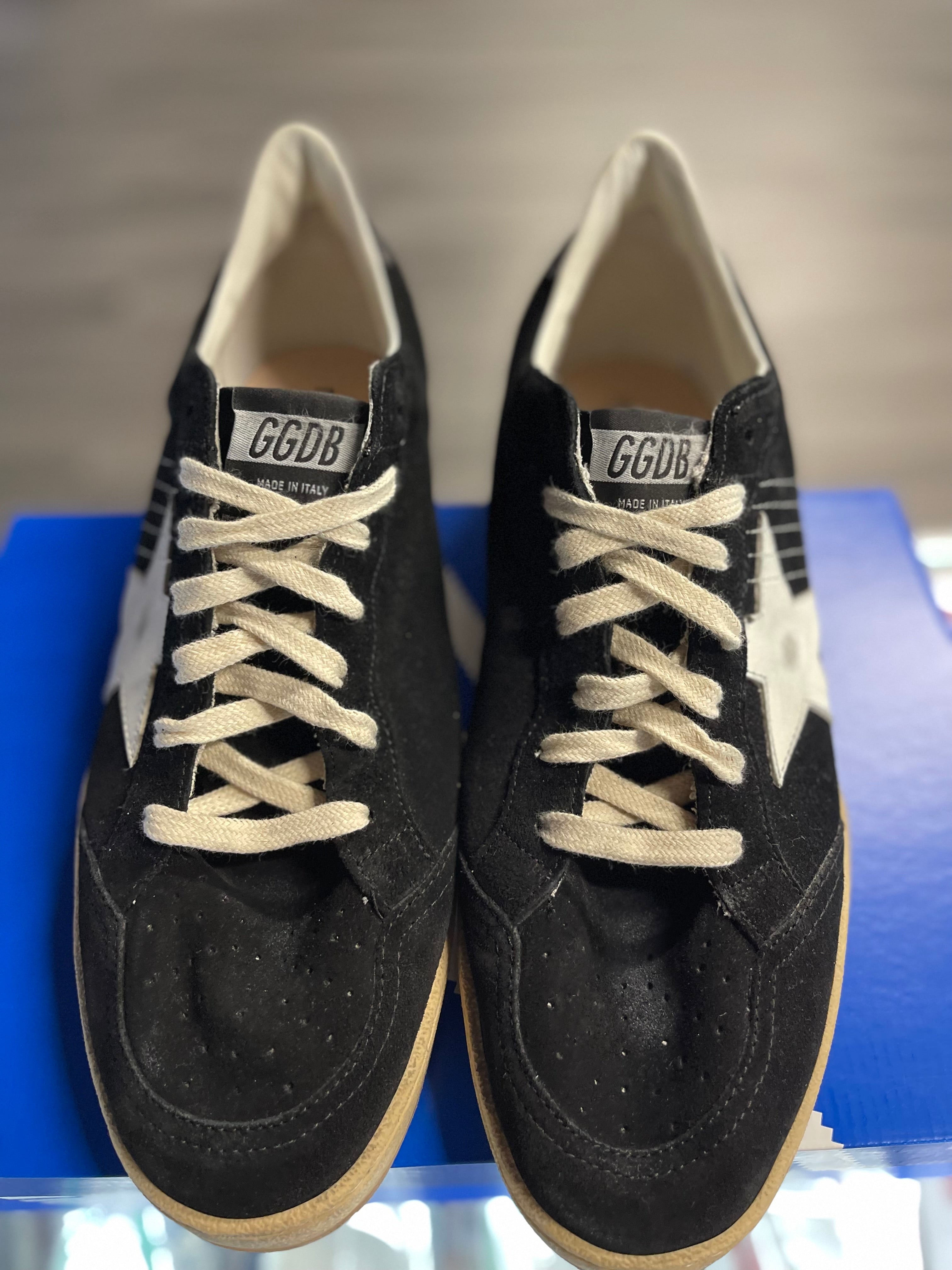 Golden Goose Ball Star Sneaker "Black Suede White Leather Star"