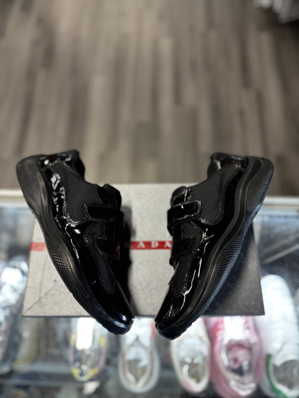 Prada America Cup Strap Patent "Black"