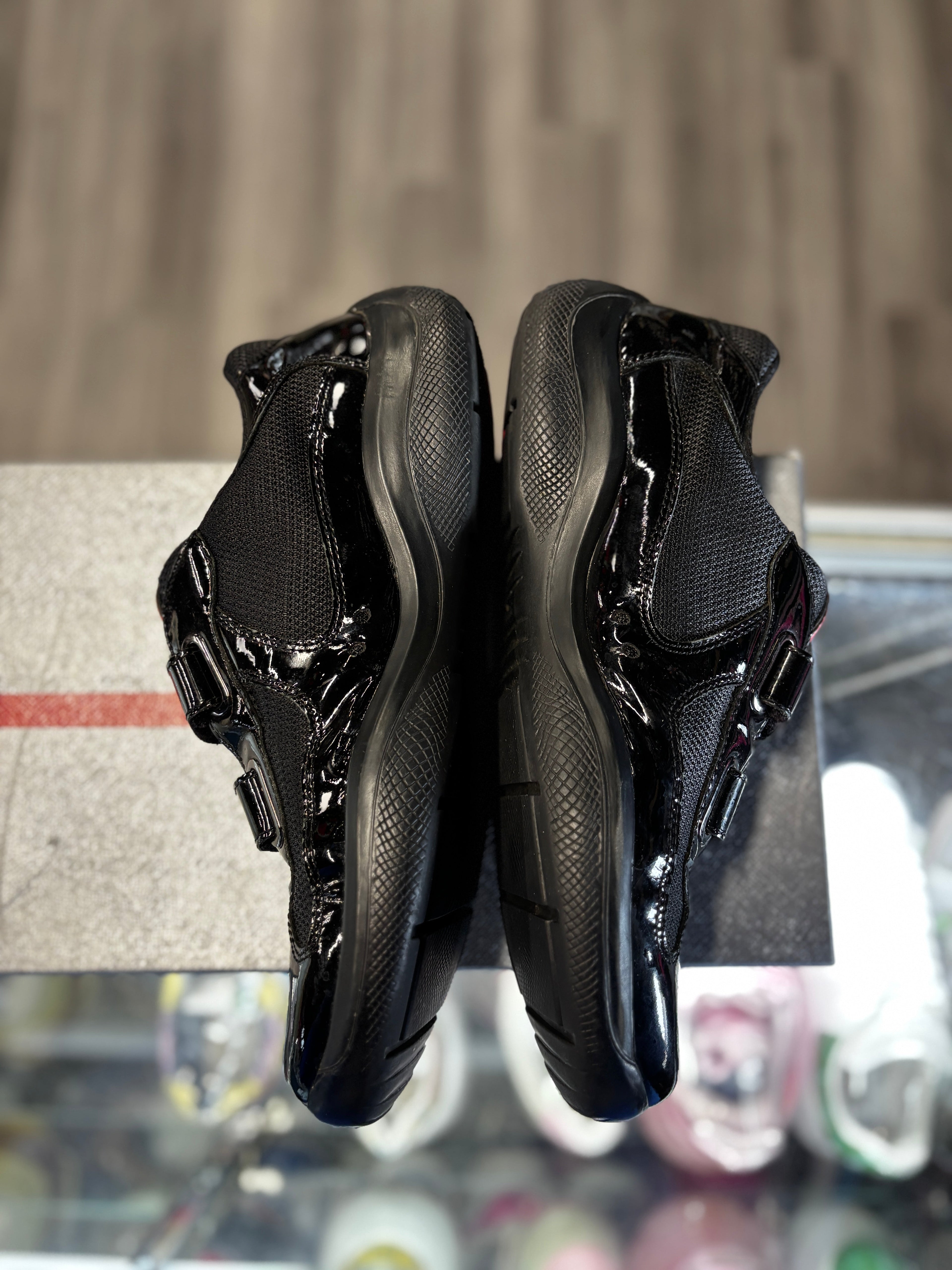 Prada America Cup Strap Patent "Black"