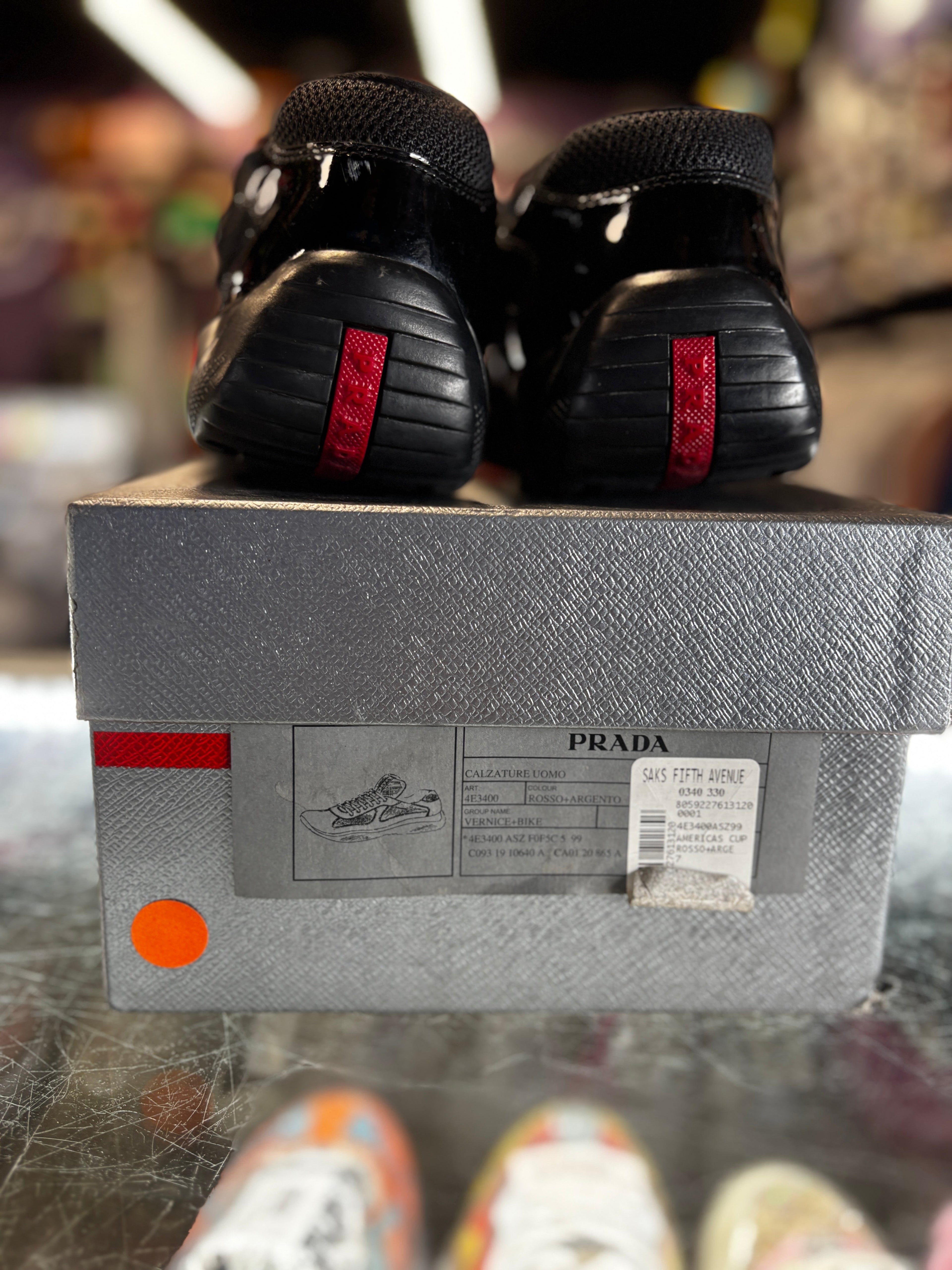 Prada America Cup Strap Patent "Black"