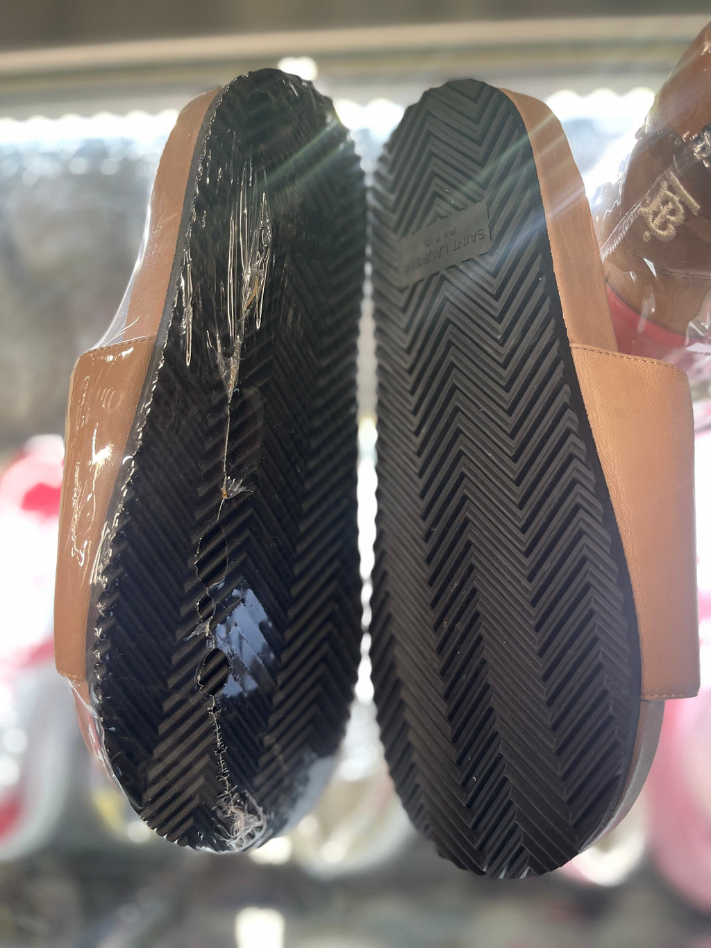 Saint Laurent Joan Brooch Slide "Nude/Tan"