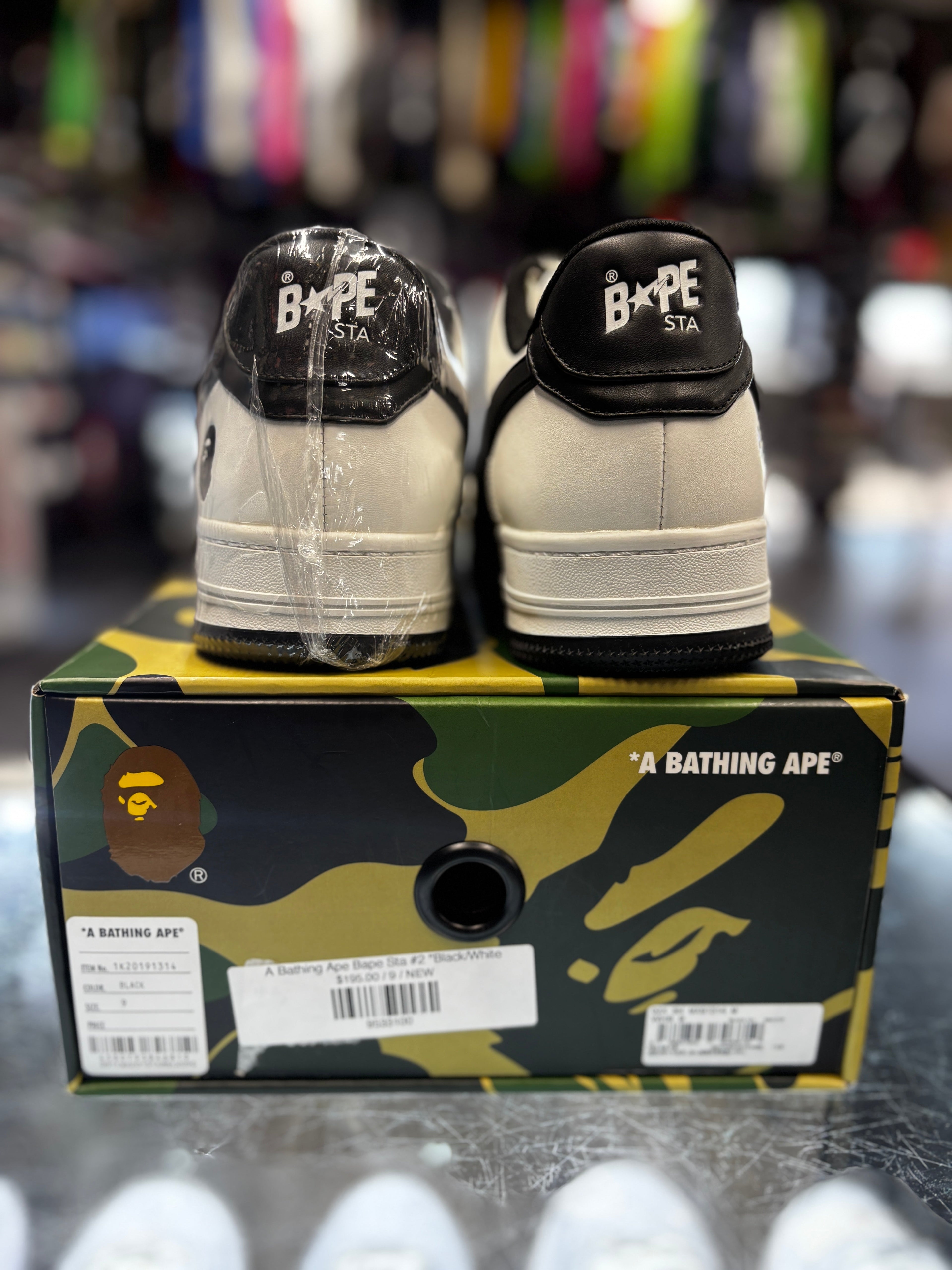 A Bathing Ape Bape Sta #2 "Black/White