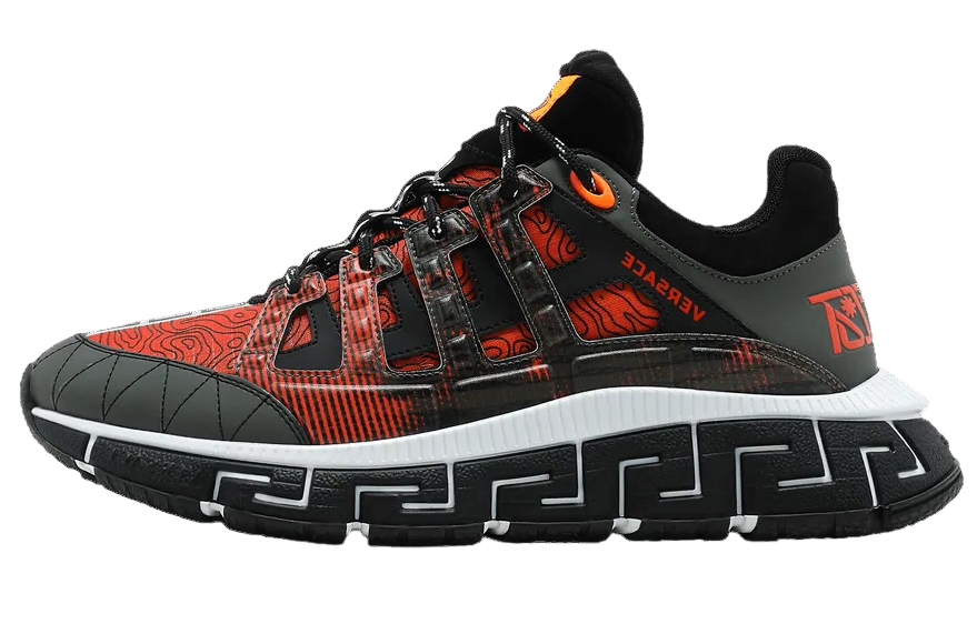 Versace Trigreca Sneaker "Green/Bright Orange"