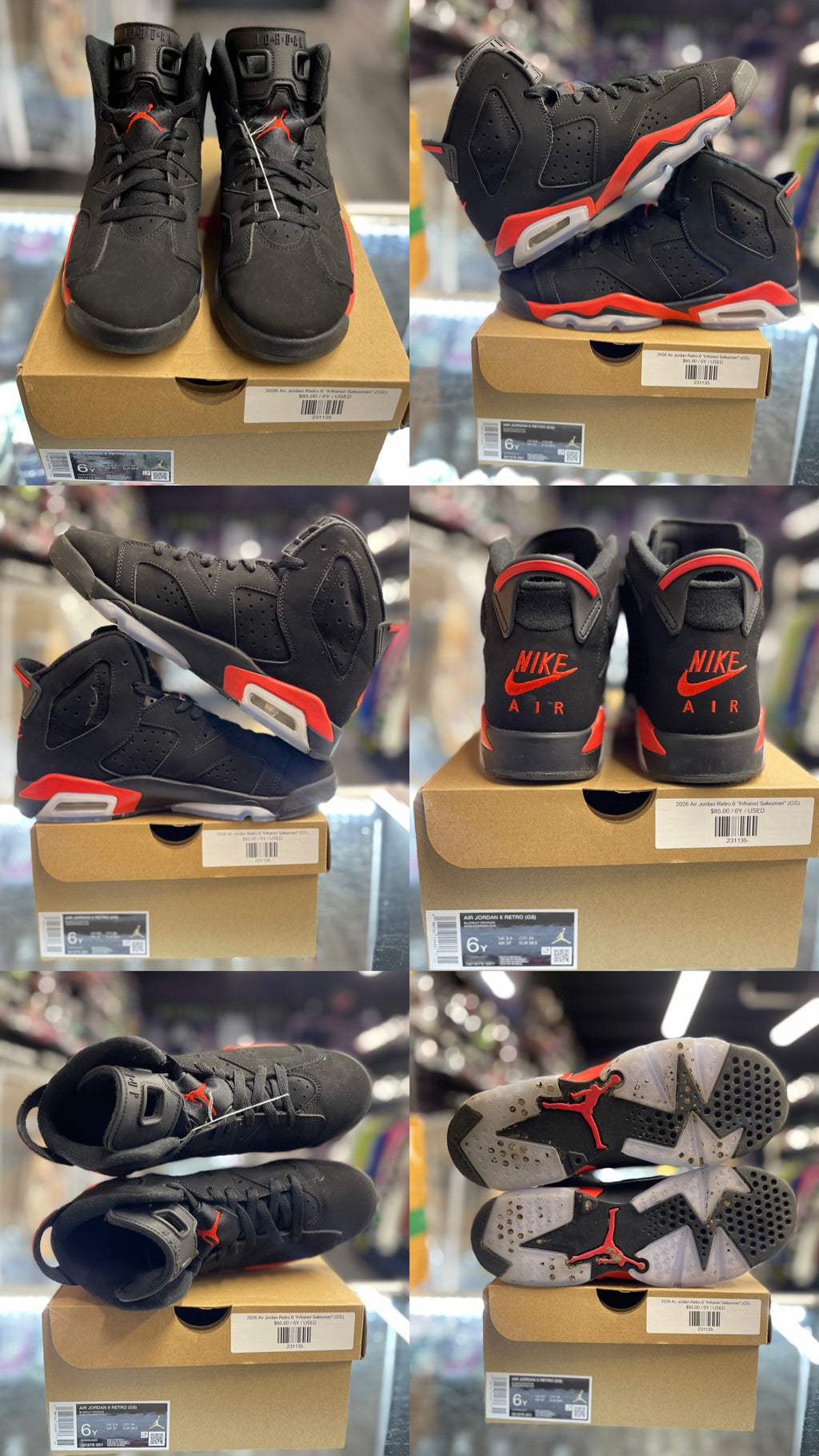 Air Jordan Retro 6 "Infrared Salesman" (GS)