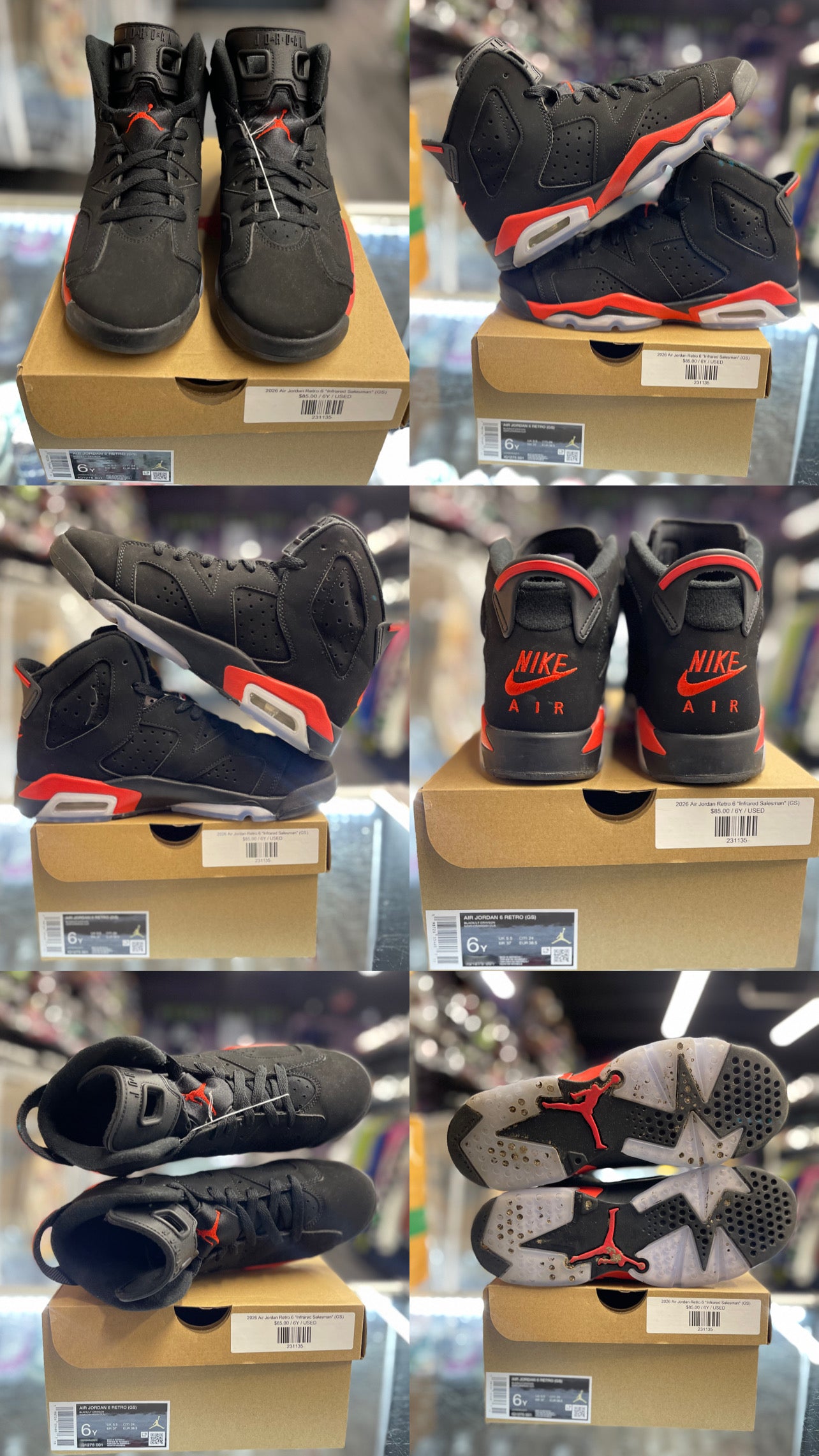 Air Jordan Retro 6 "Infrared Salesman" (GS)