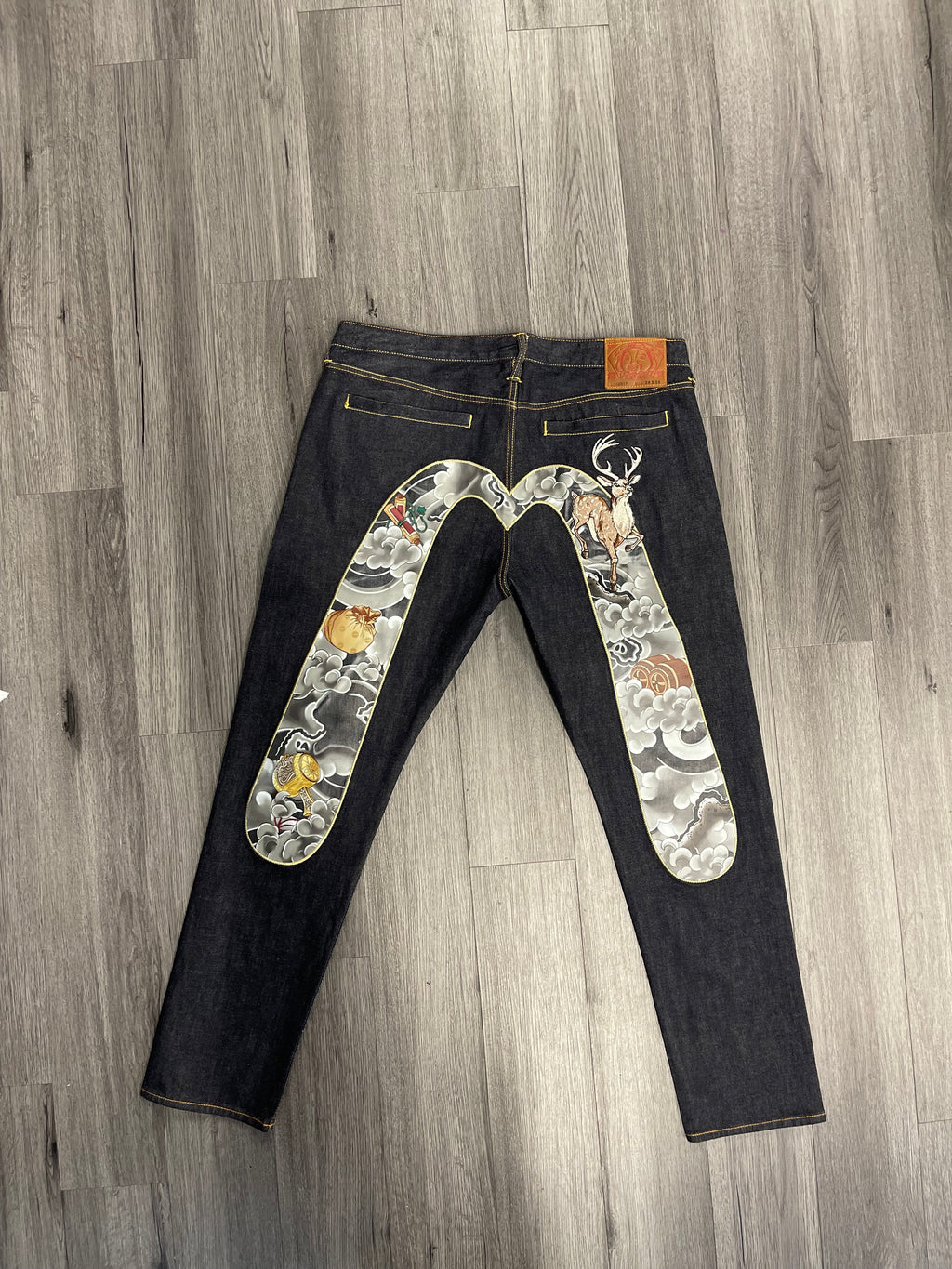 Evisu Treasure and Cloud Daicock Carrot Fit Denim