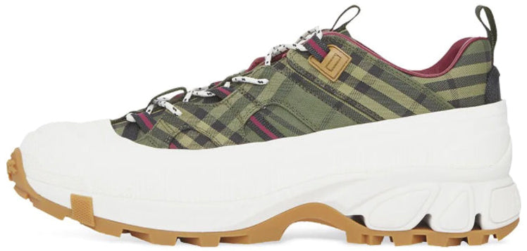 Burberry Arthur Check Sneakers "Military Green / Rubber Bottom"