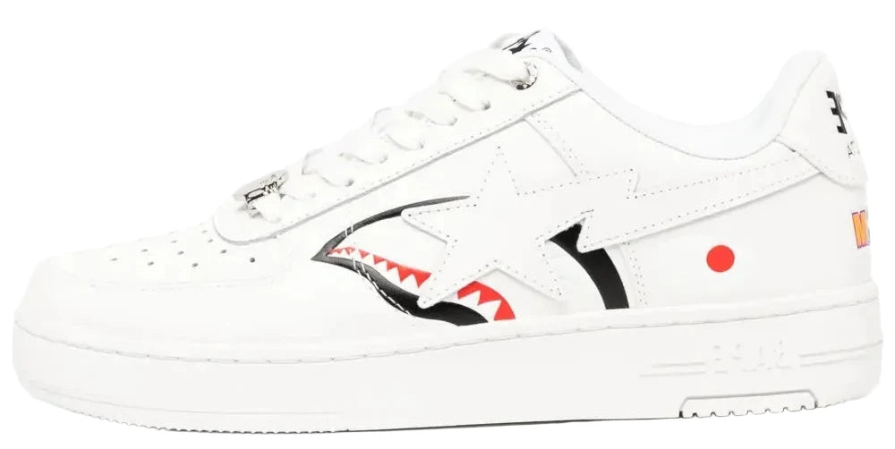 A Bathing Ape Bape Sta Shark M2 "White/Red"