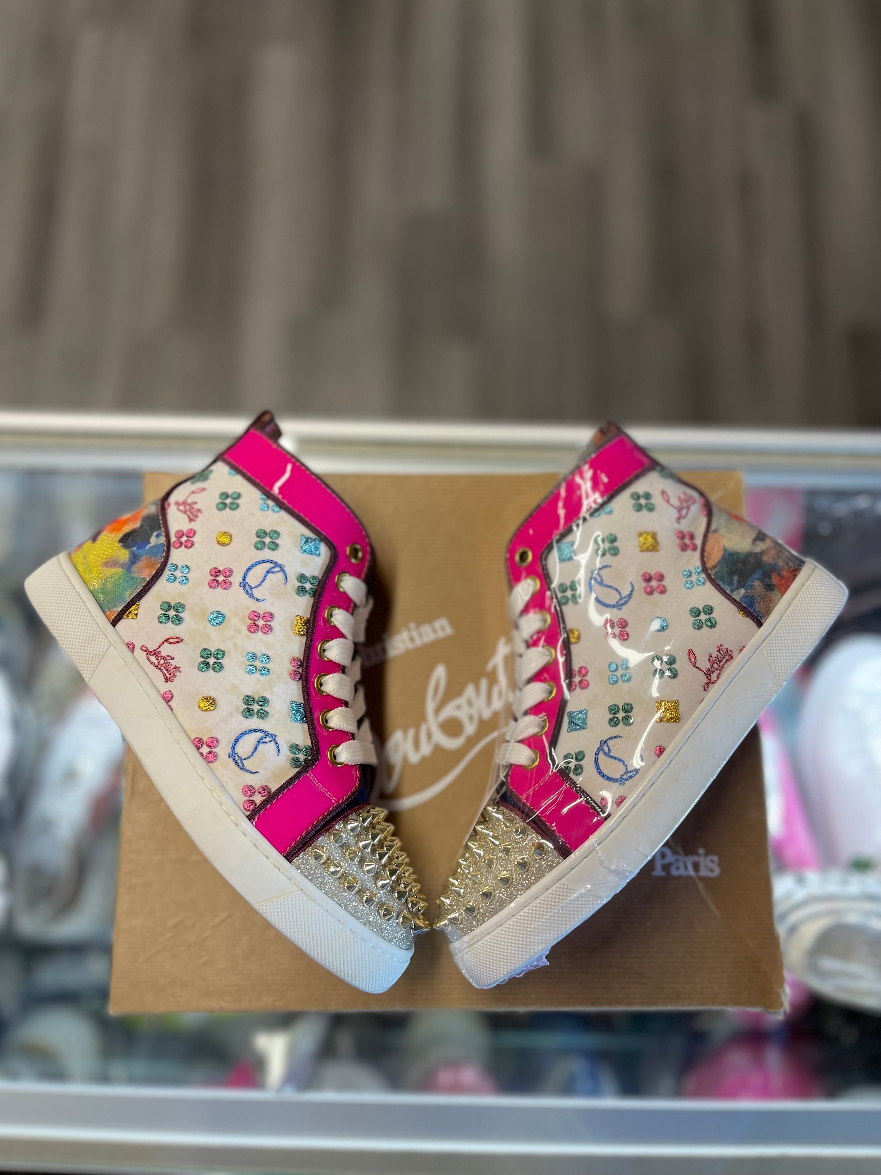 Christian Louboutin Lou Spikes Orlato Flat "Multi-Color" (W)