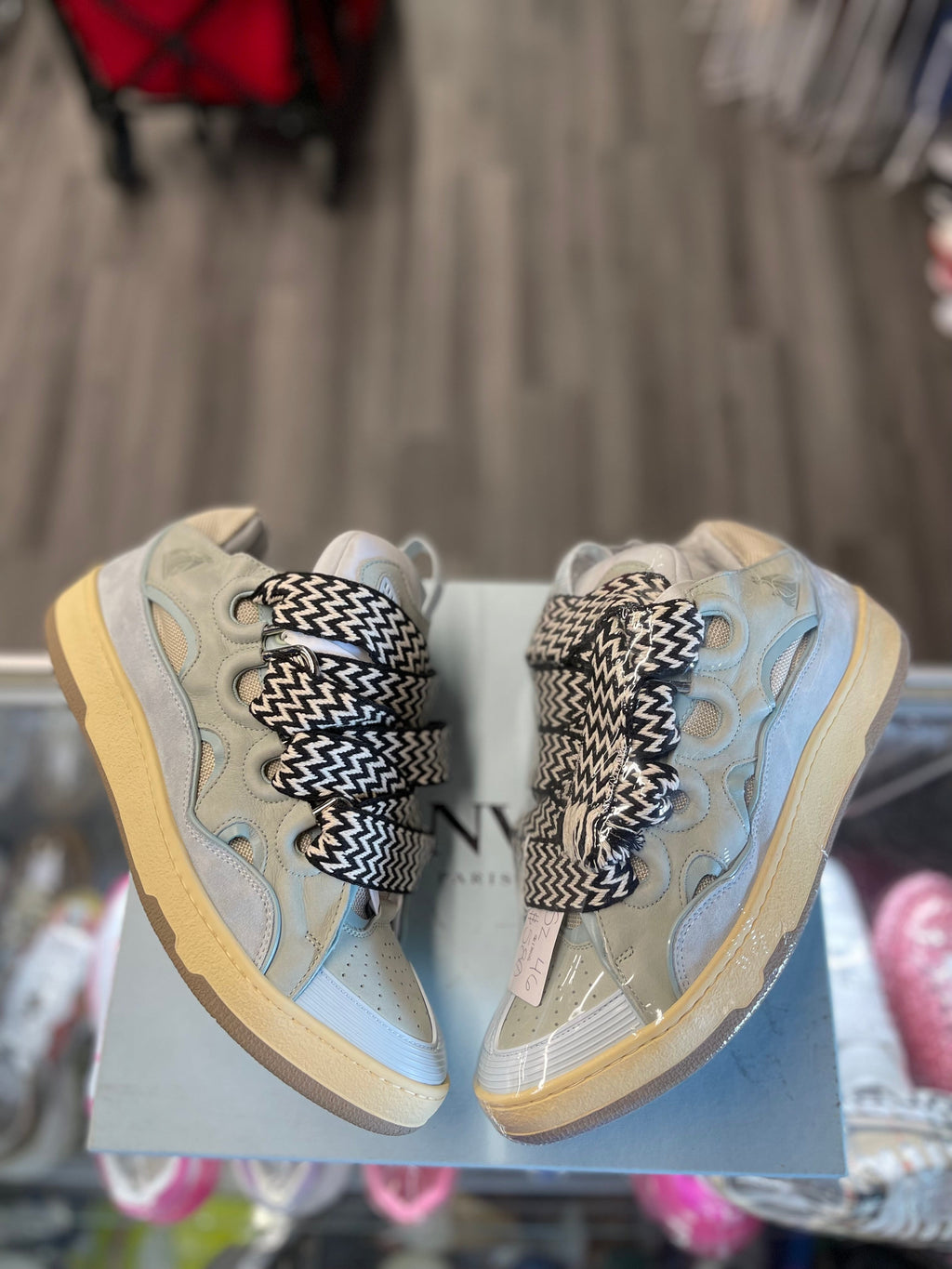 Lanvin Curb Sneaker "Light Blue Mint"