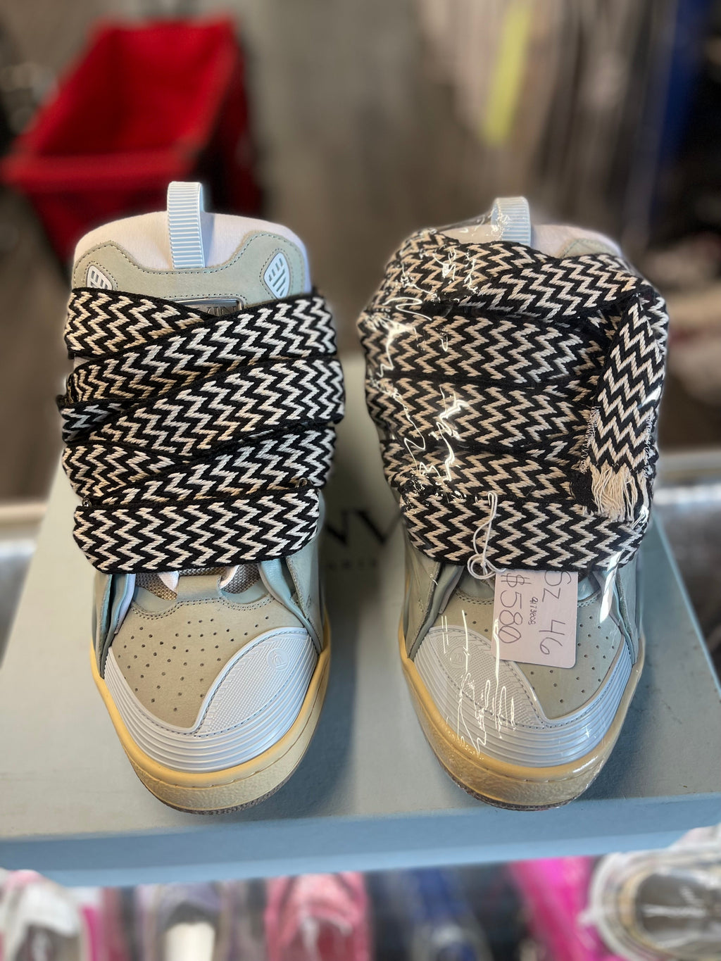 Lanvin Curb Sneaker "Light Blue Mint"