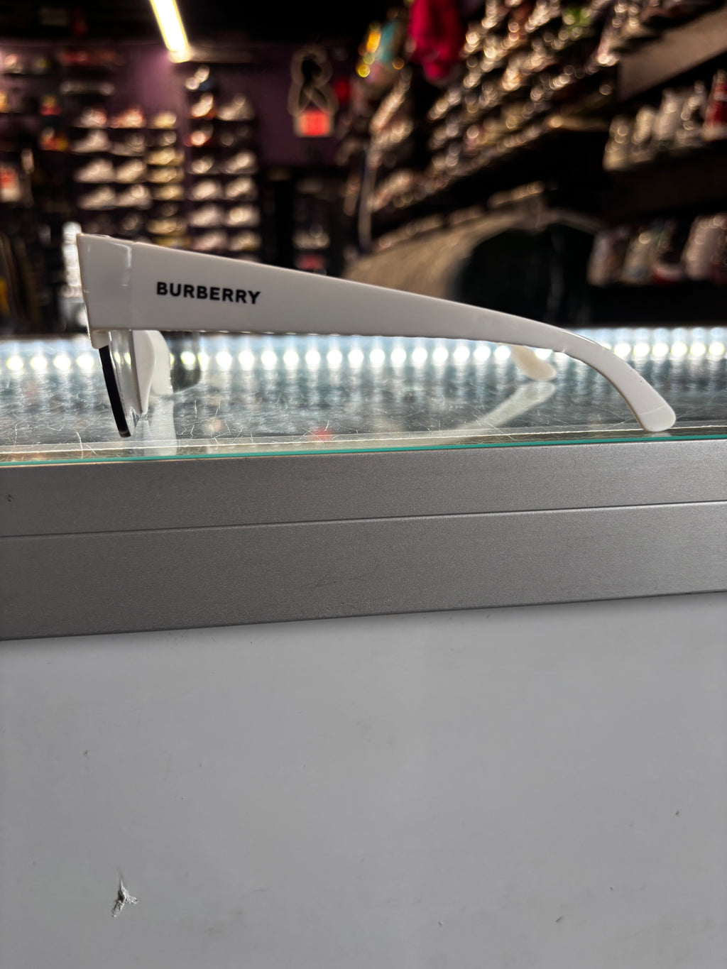 Burberry Rectangle Shades "White"