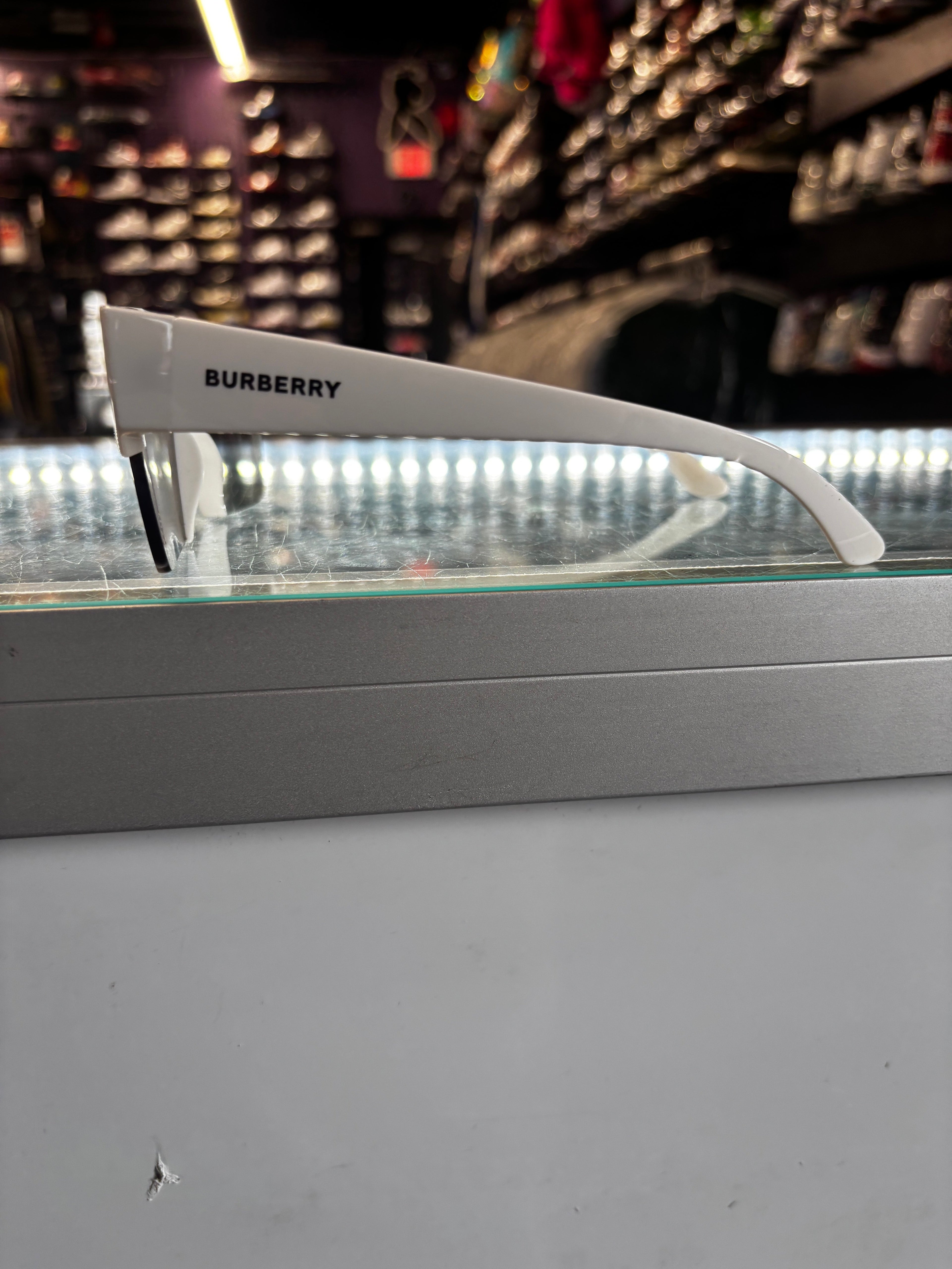 Burberry Rectangle Shades "White"