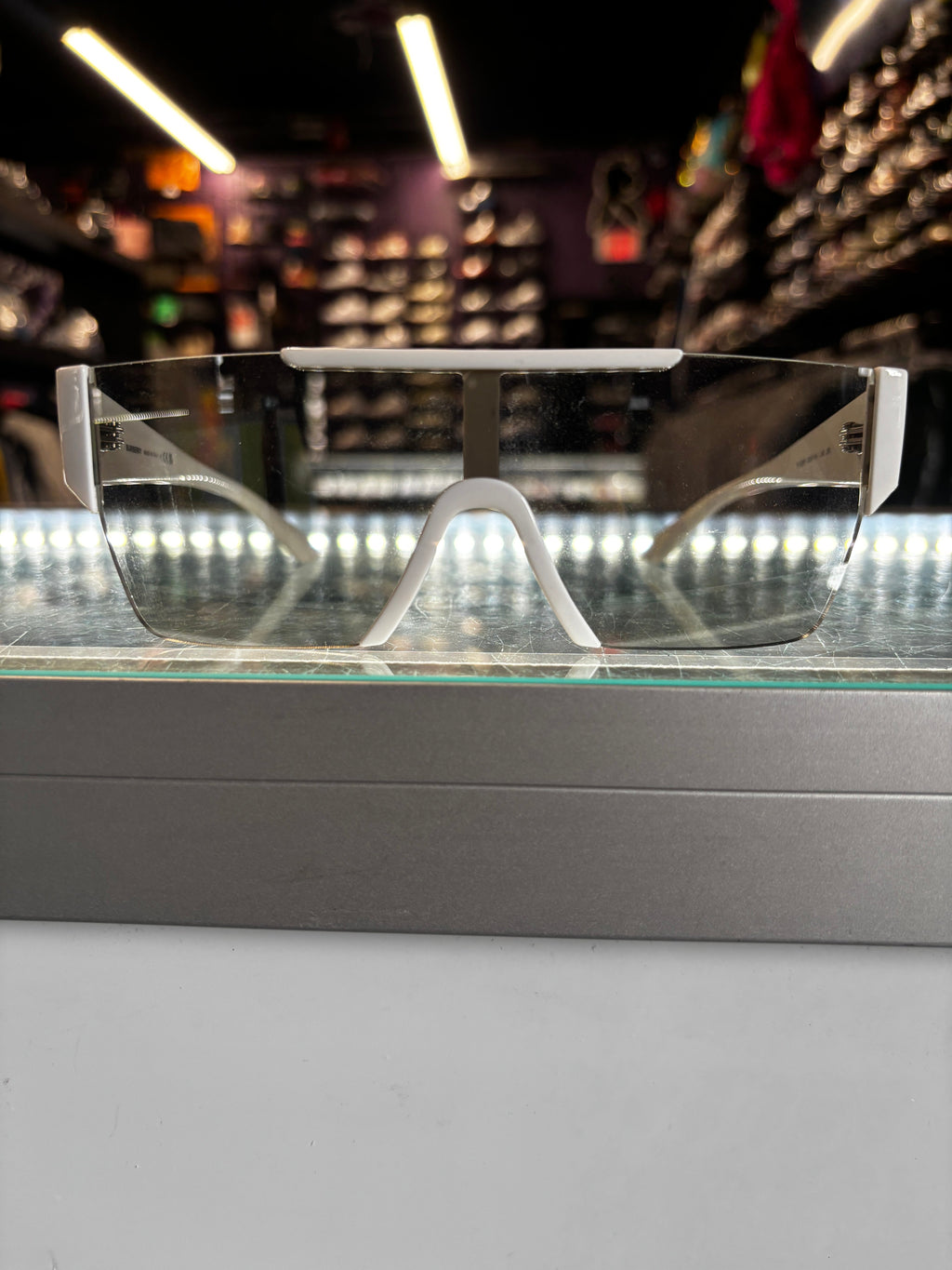 Burberry Rectangle Shades "White"