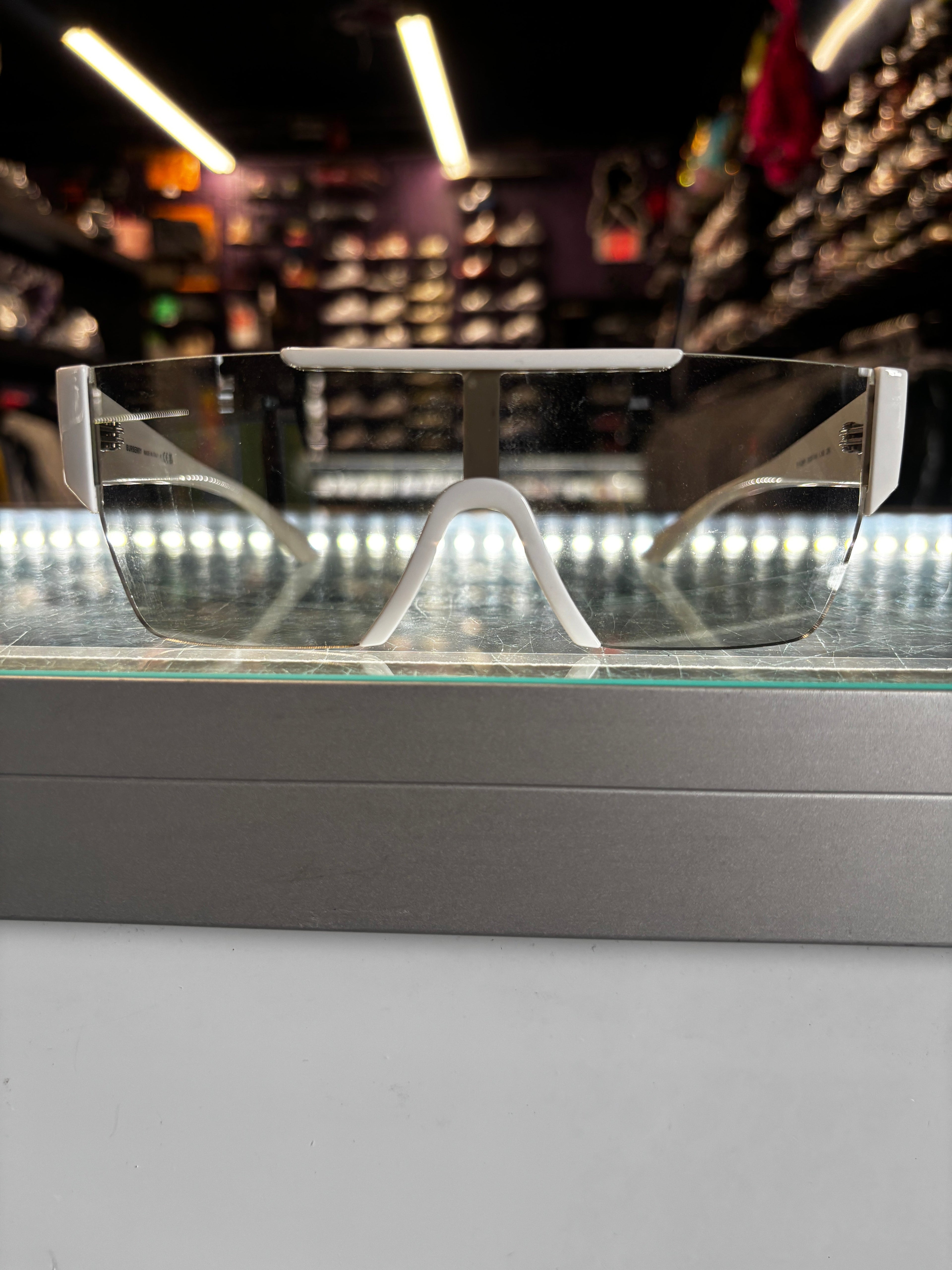 Burberry Rectangle Shades "White"