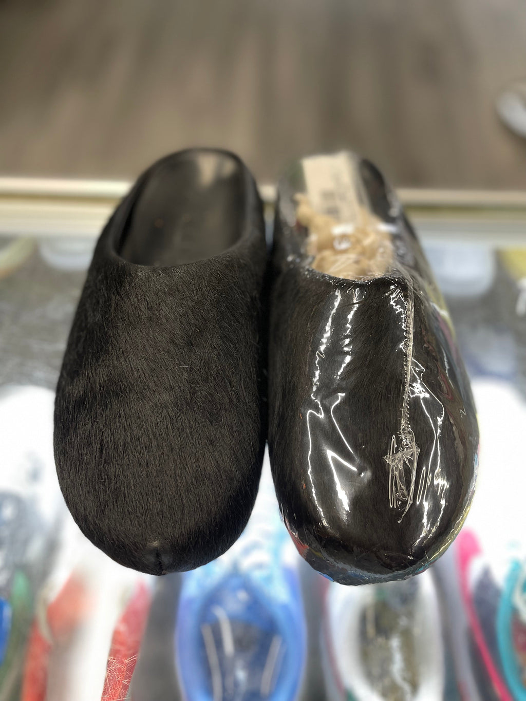 Marni Slides Black Fur