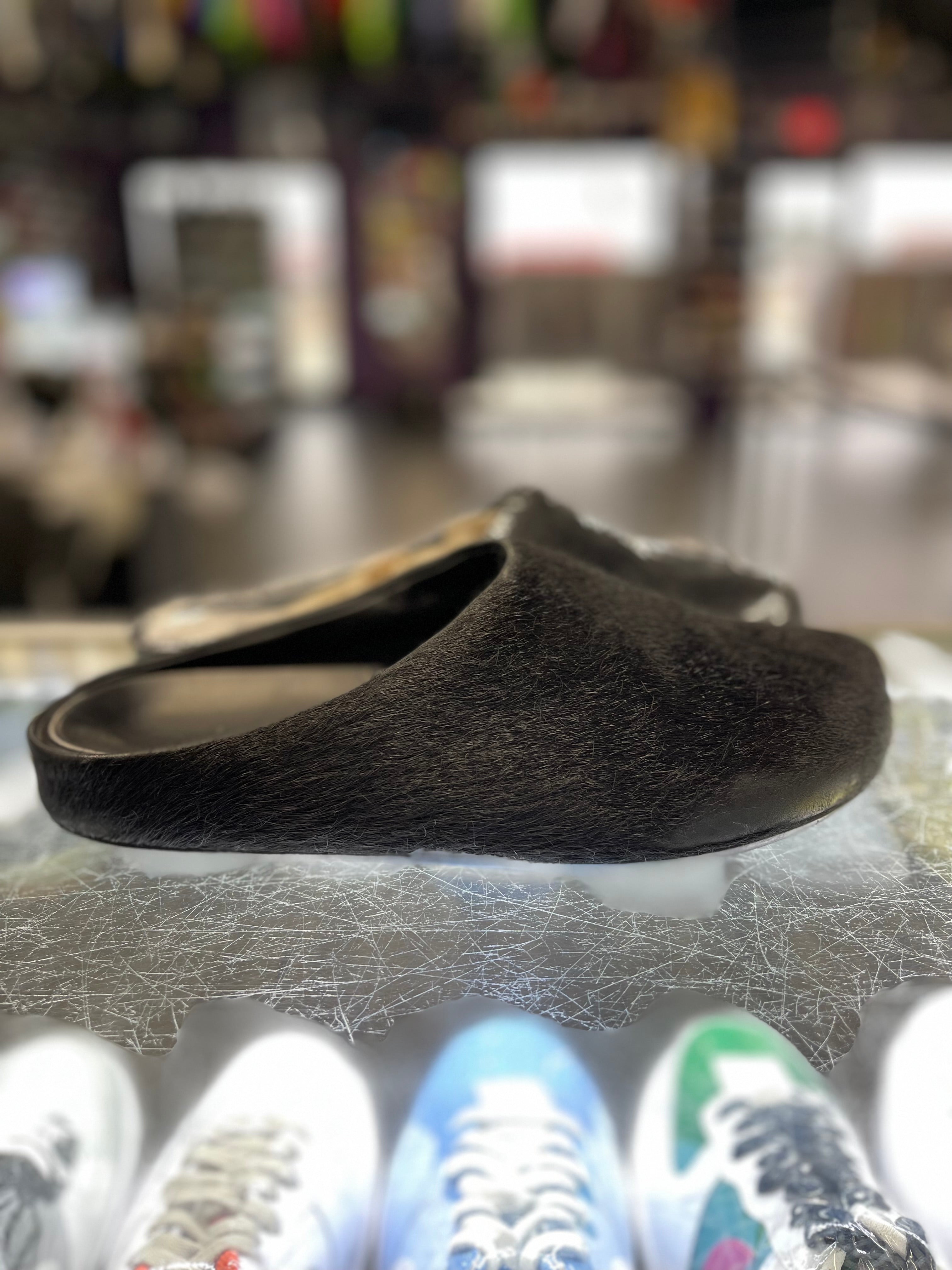 Marni Slides Black Fur