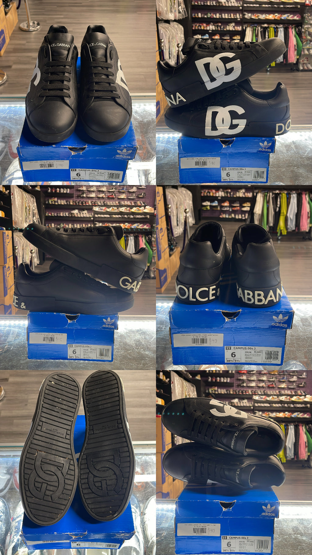 Dolce & Gabbana Portofino Sneaker "Black White Logo"
