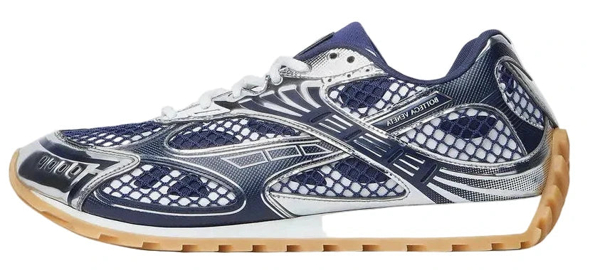 Bottega Venetta Orbit Sneaker "Silver/Blue"