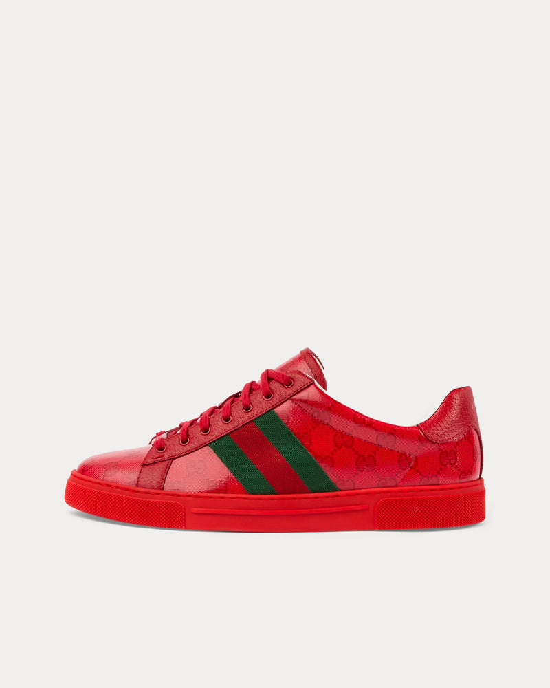Gucci Ace GG Crystal Canvas Sneaker "Red"