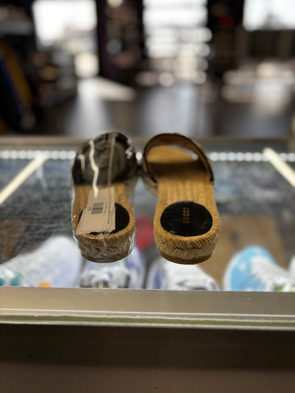 Gucci GG Matelassé Canvas Espadrille slide Sandals
