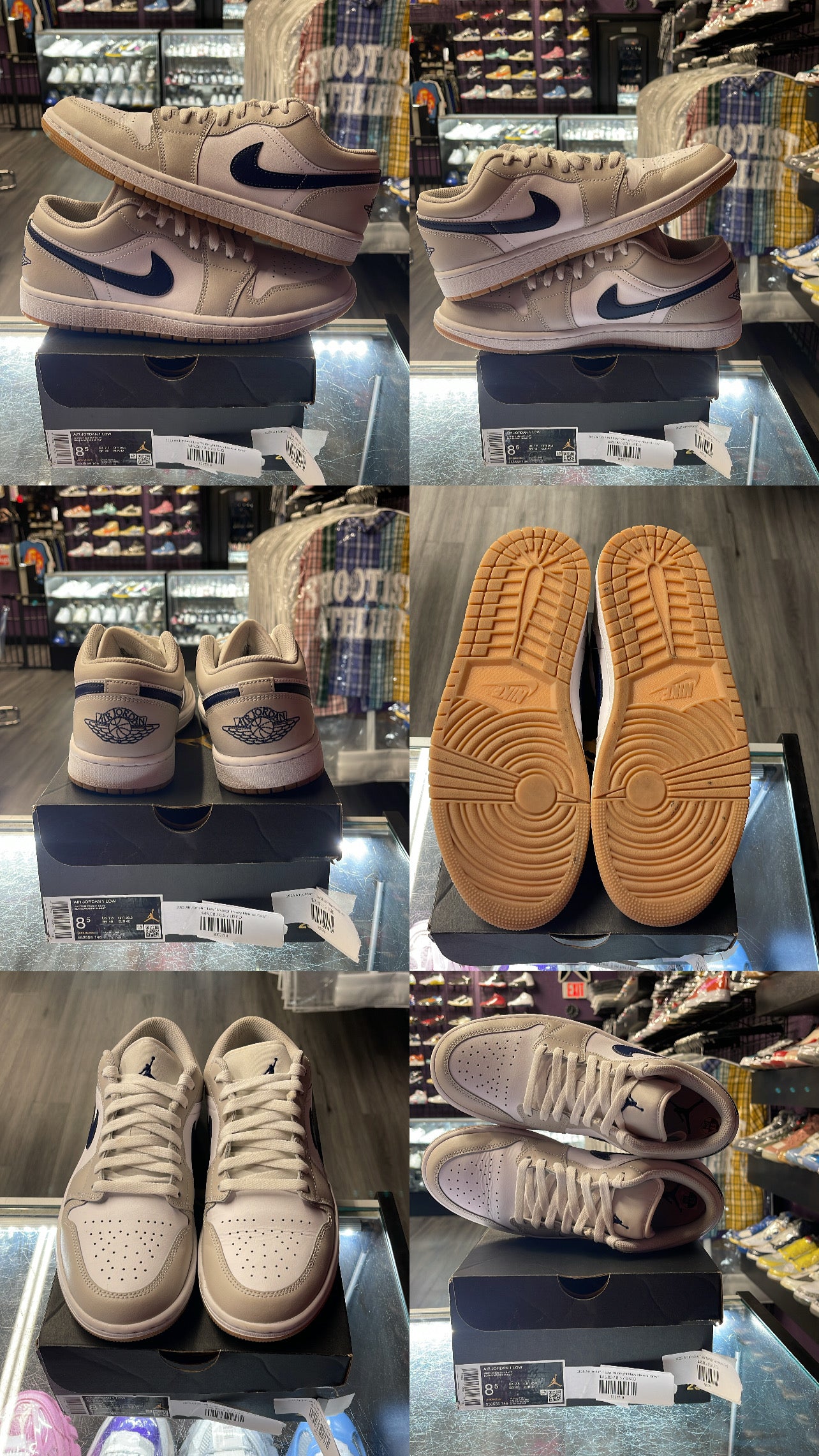 2025 Air Jordan 1 Low "Midnight Navy Neutral Grey"
