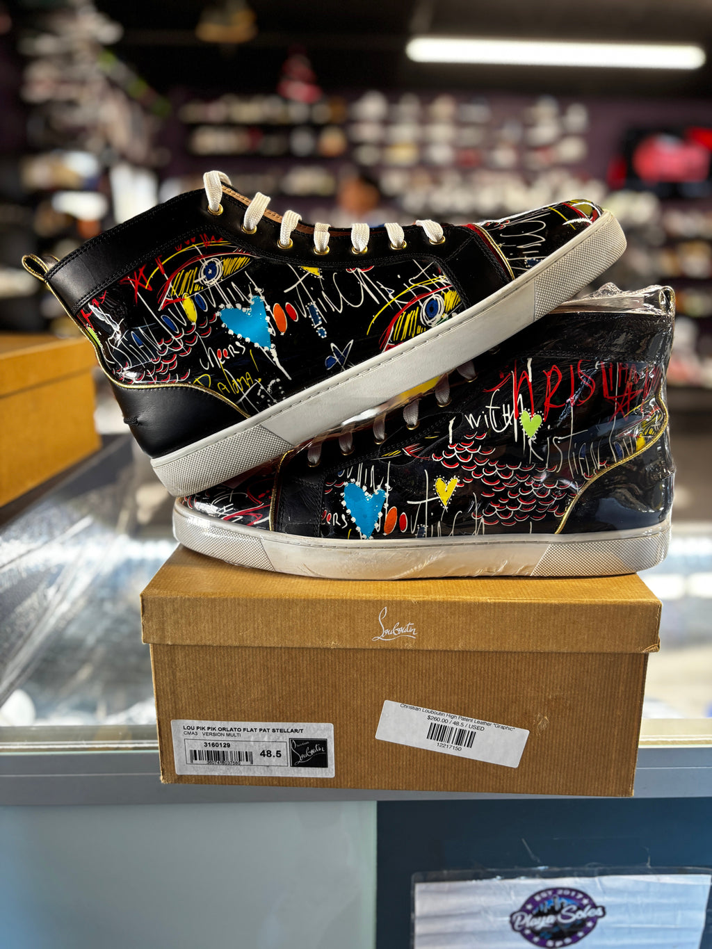 Christian Louboutin High Patent Leather "Graphic"
