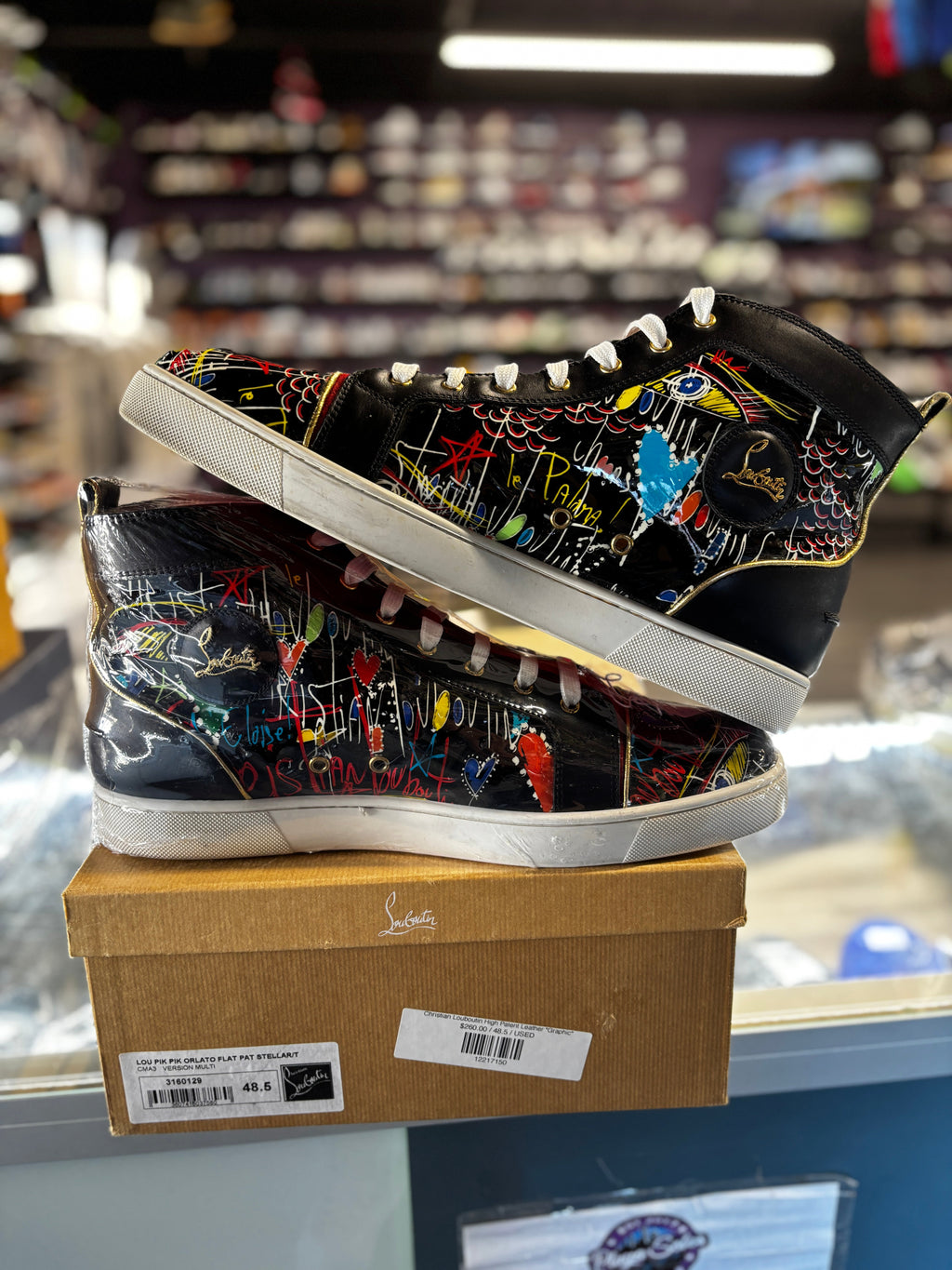 Christian Louboutin High Patent Leather "Graphic"