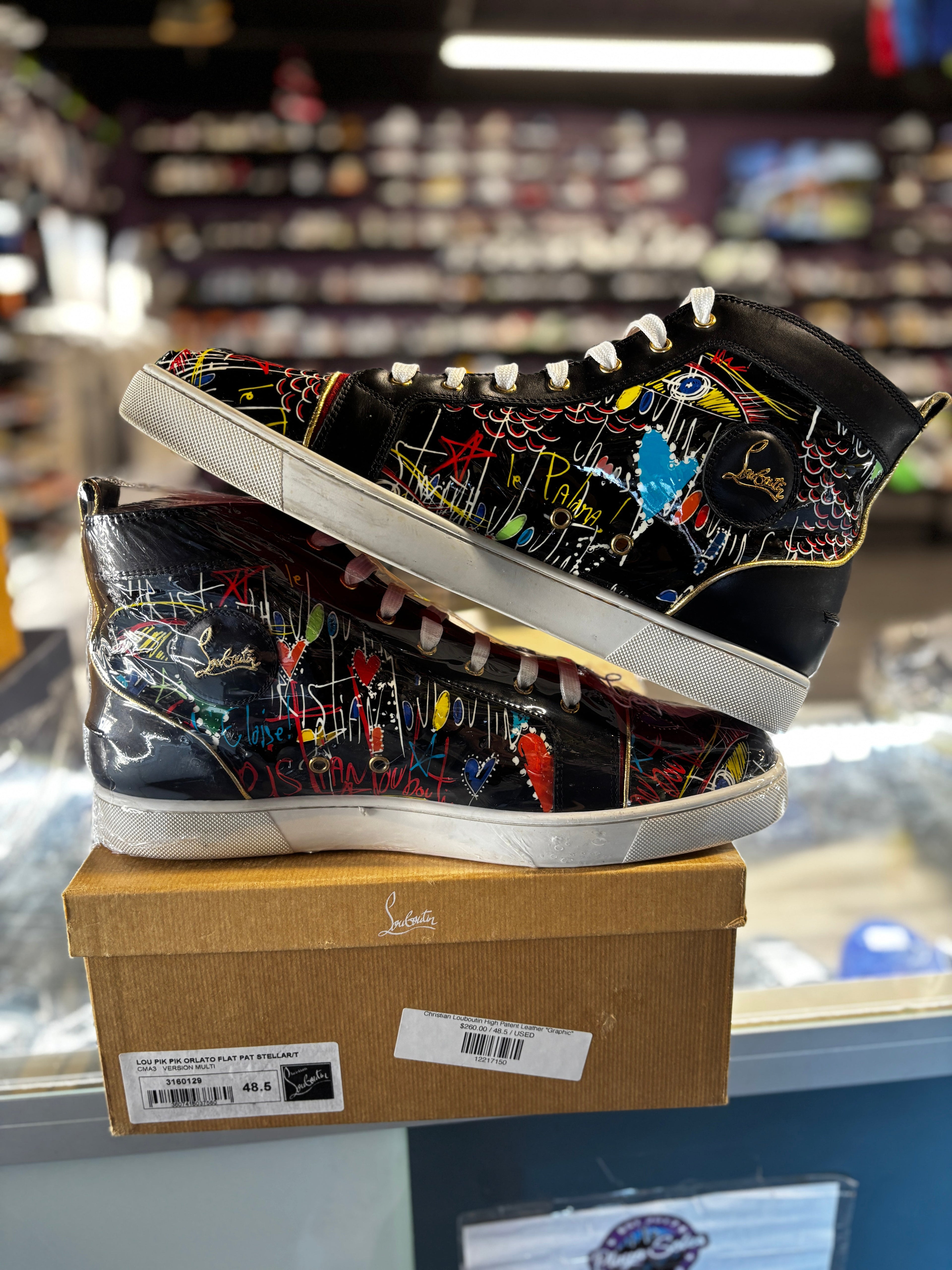 Christian Louboutin High Patent Leather "Graphic"