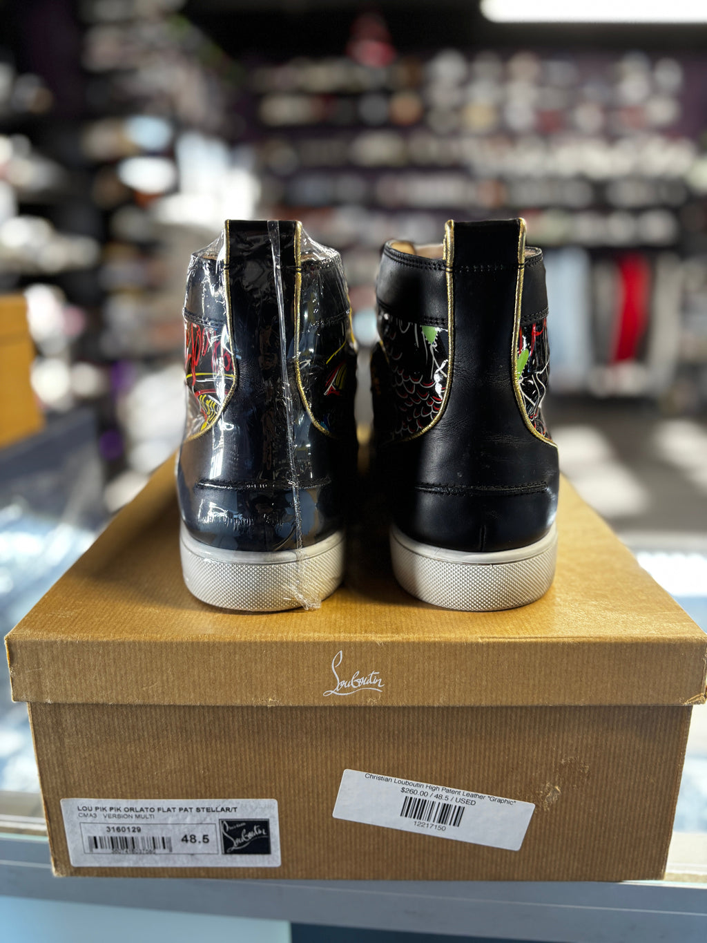 Christian Louboutin High Patent Leather "Graphic"