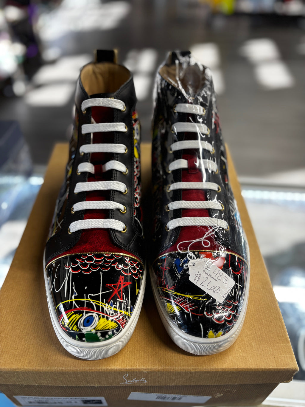 Christian Louboutin High Patent Leather "Graphic"