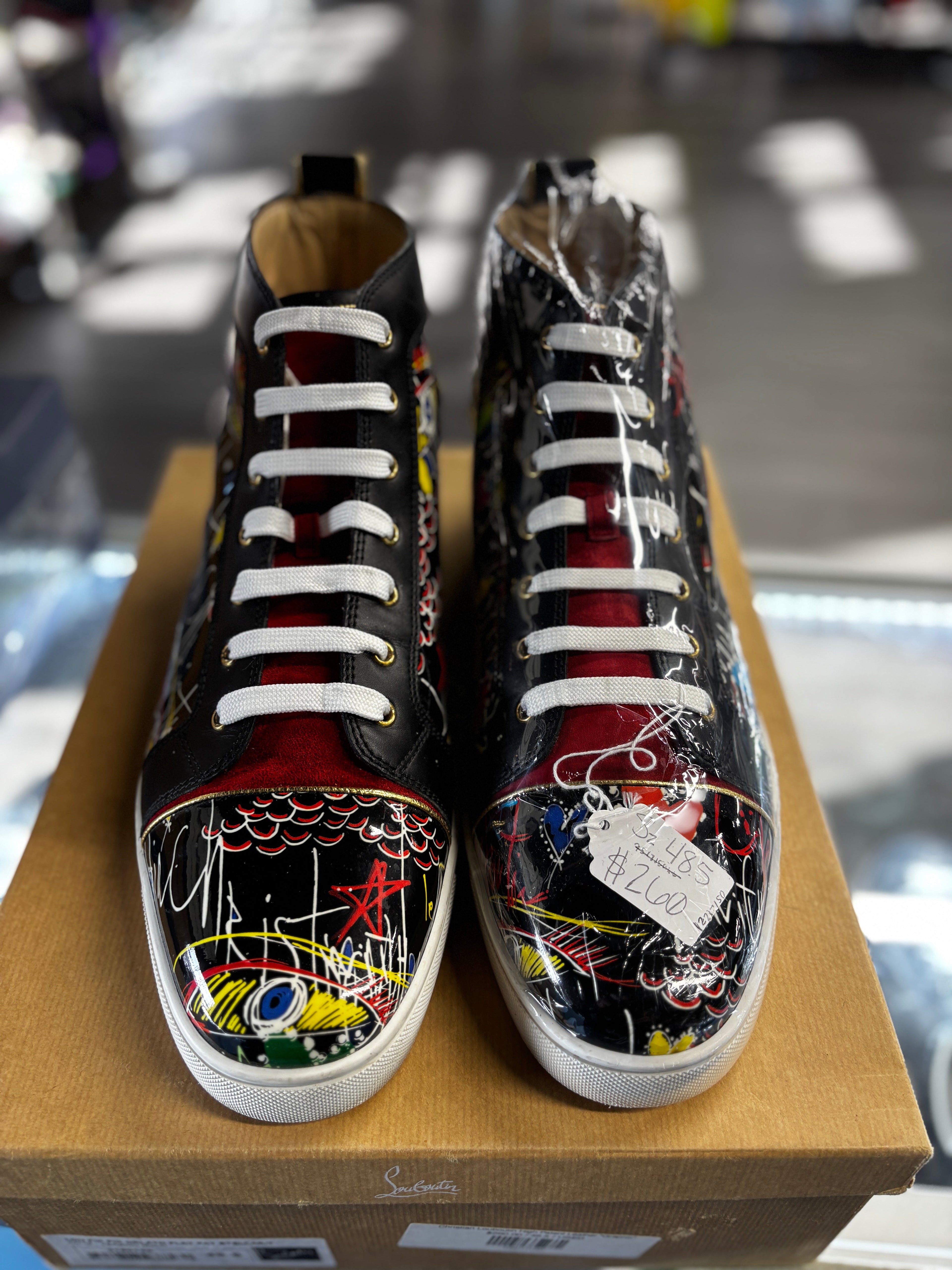 Christian Louboutin High Patent Leather "Graphic"