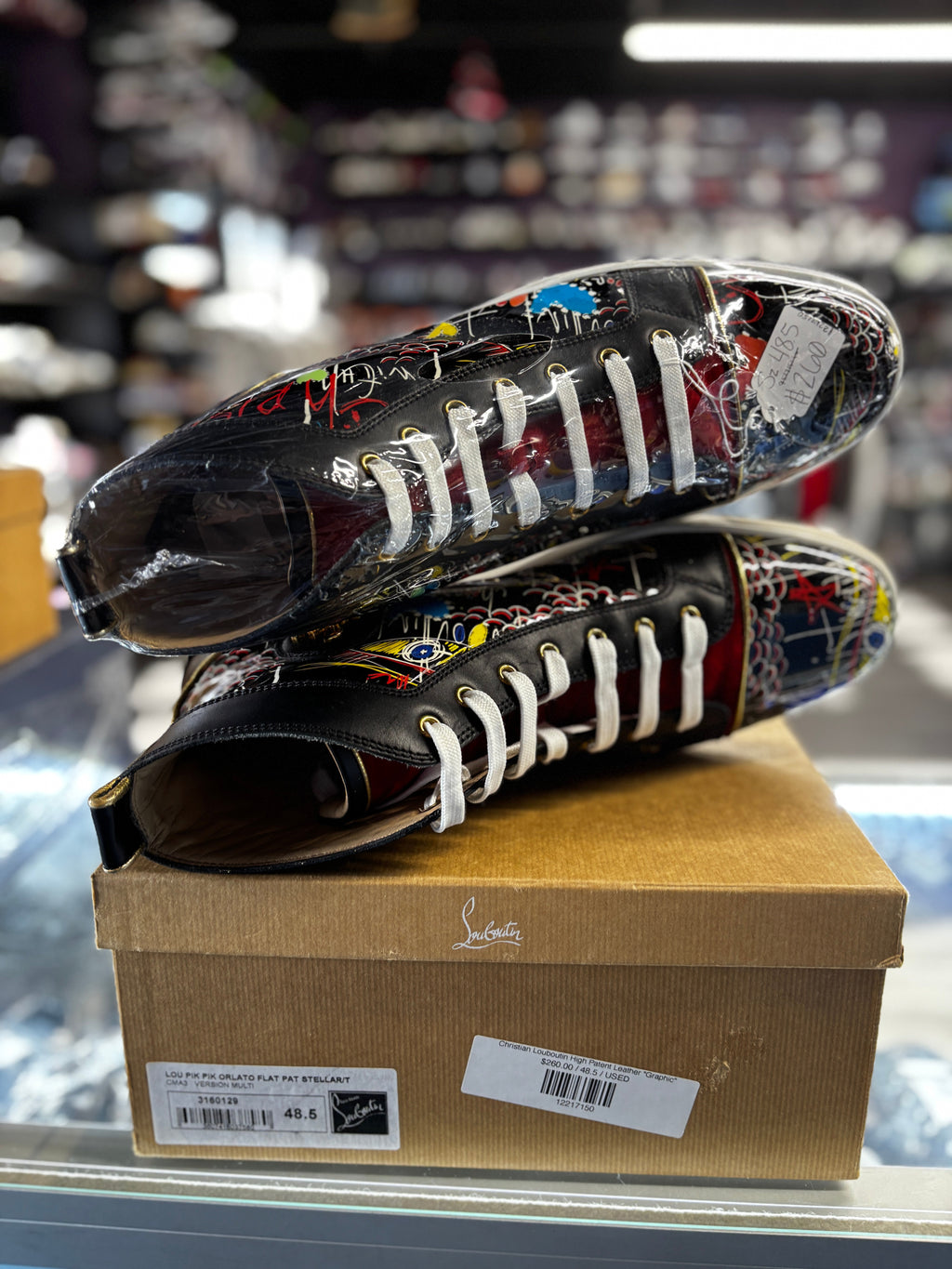 Christian Louboutin High Patent Leather "Graphic"