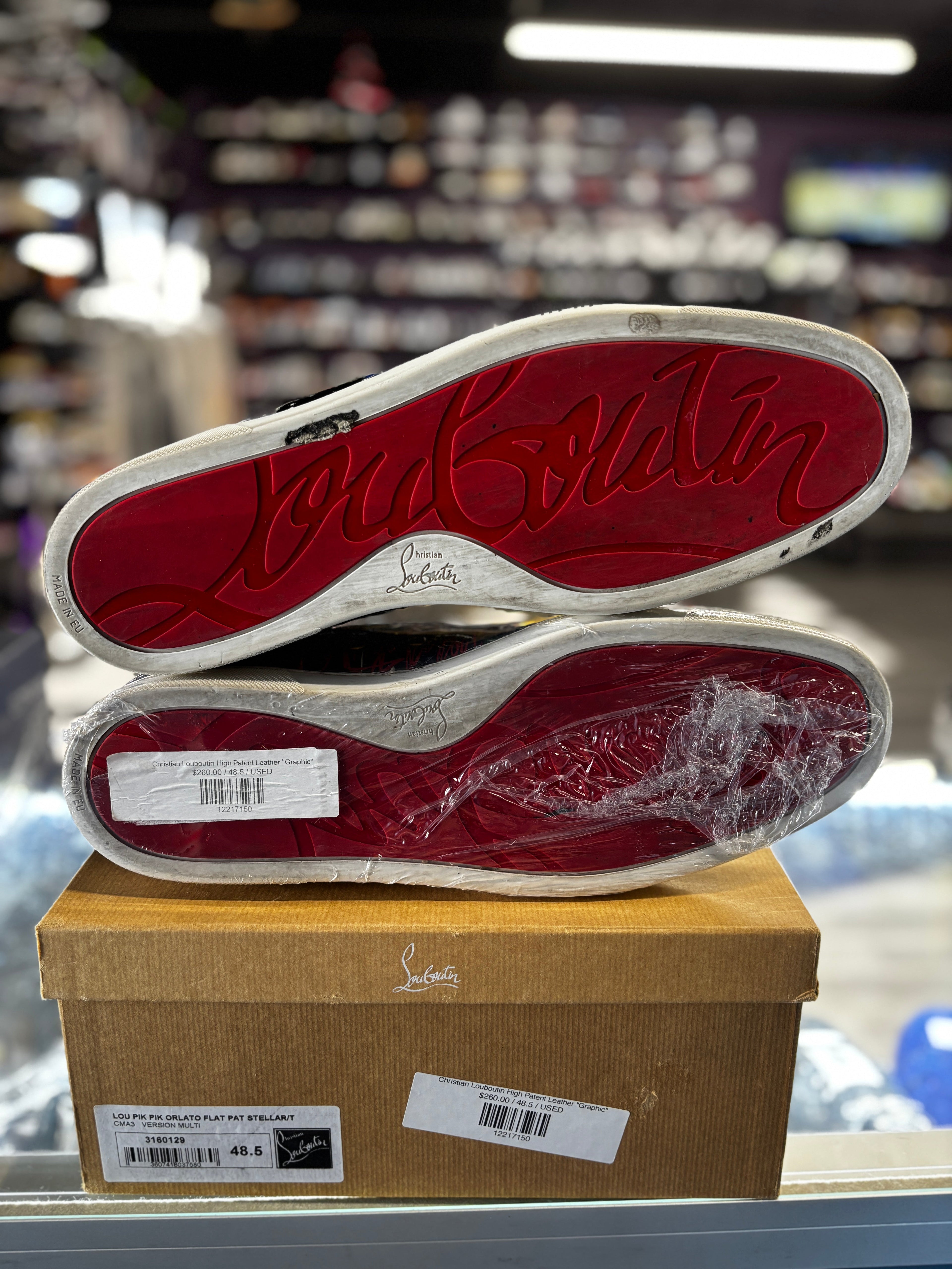 Christian Louboutin High Patent Leather "Graphic"