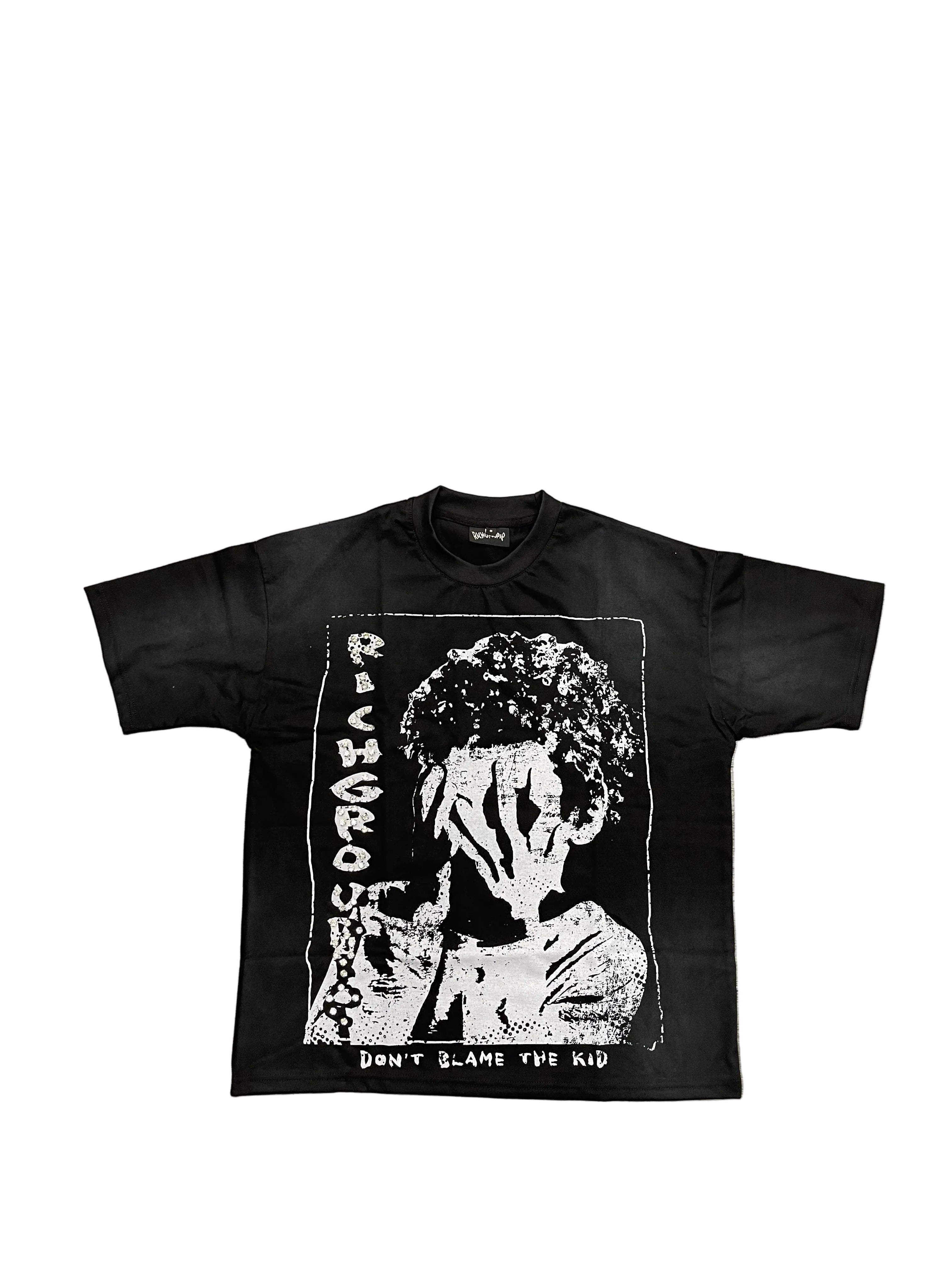 Rich Groupie Tee "Don't Blame the Kid Black"