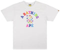BAPE Sta Pattern College Tee “White / Multi-Color”