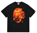 BAPE Ape Head Tee “Flame Black/Red”
