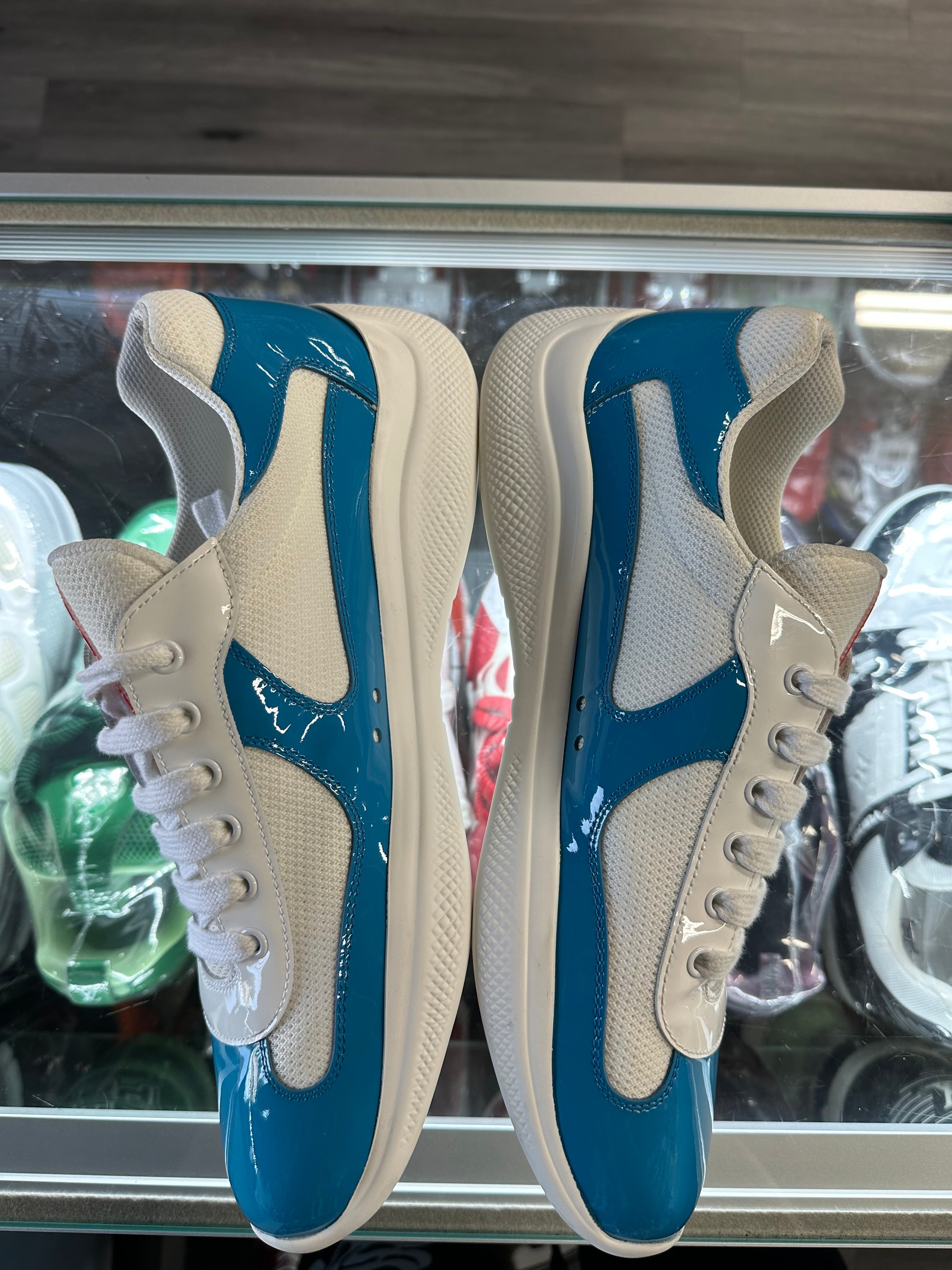 Prada America Cup Patent Low "Aqua"
