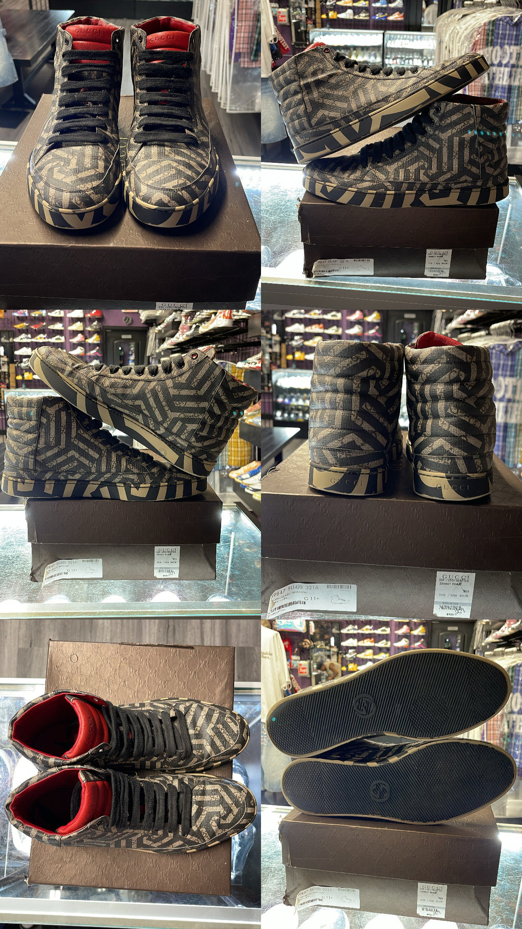 Gucci GG Caleido Canvas High-Top "Beige/Ebony"