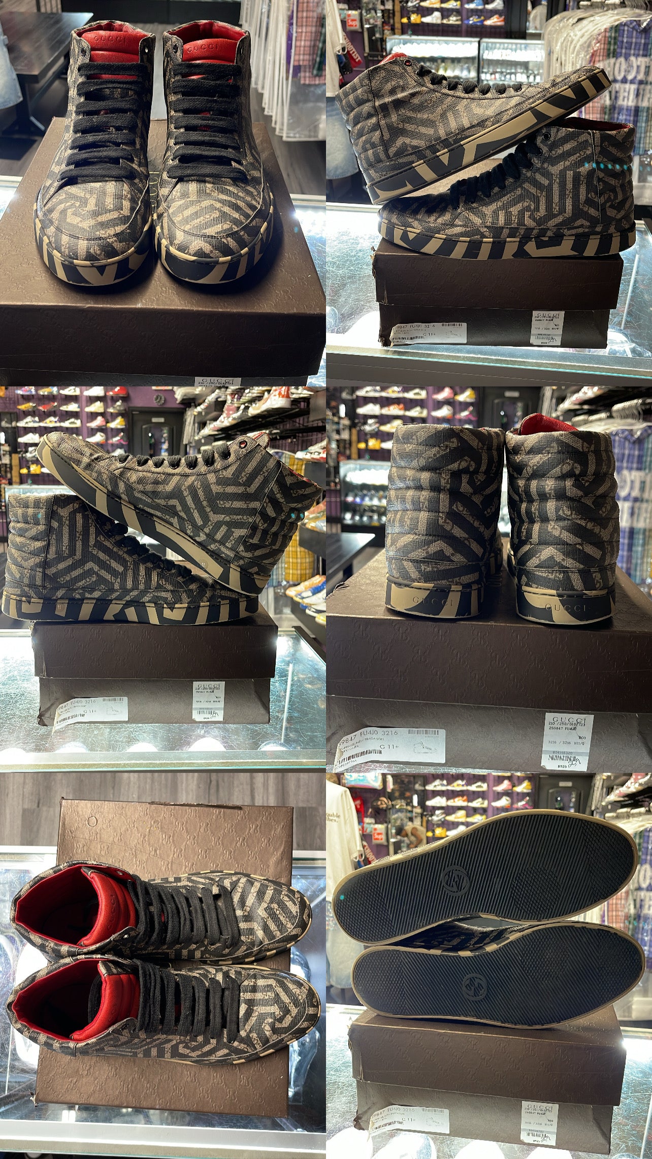 Gucci GG Caleido Canvas High-Top "Beige/Ebony"