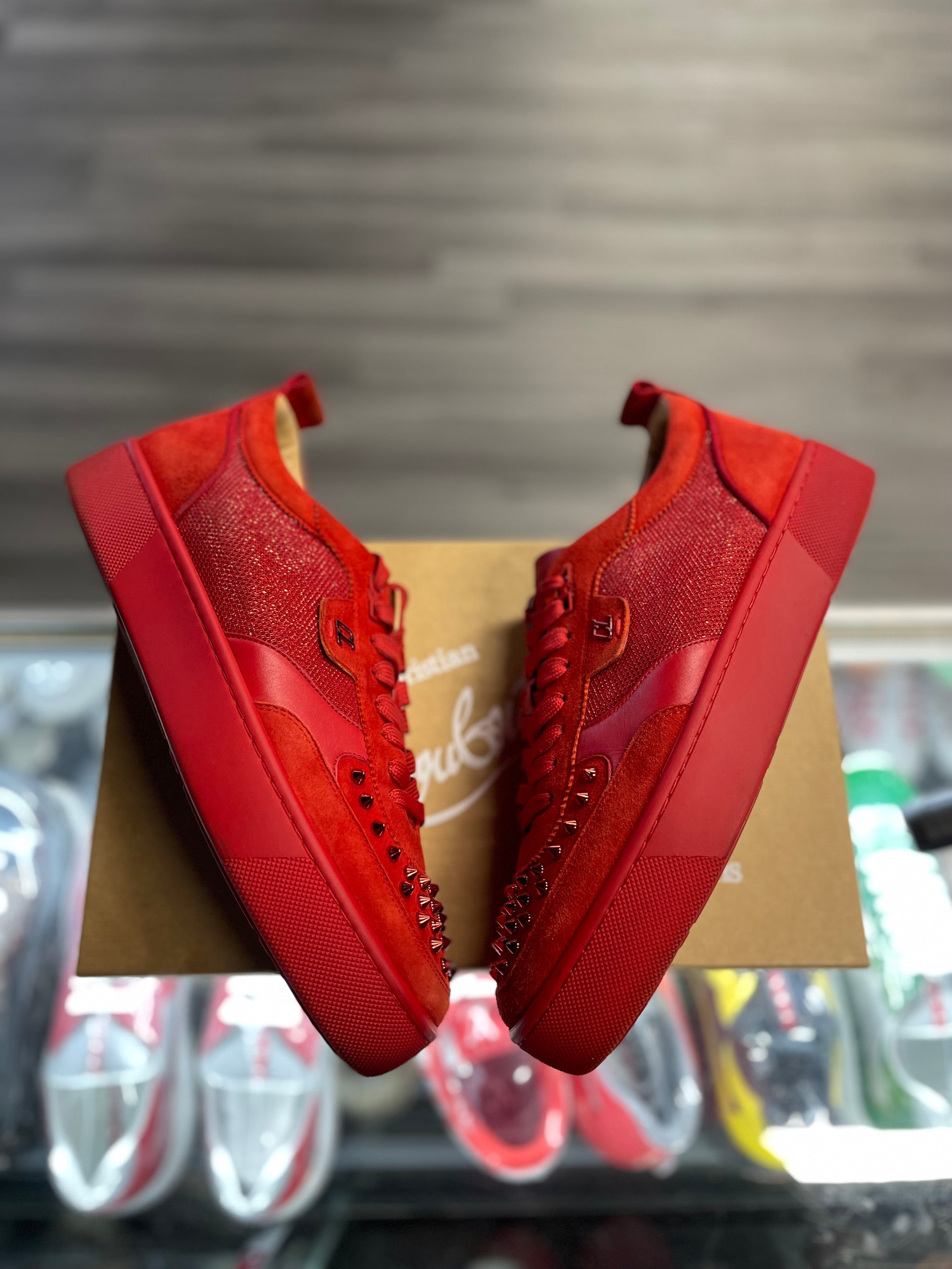 Christian Louboutin Happrui Spikes Low "Red"