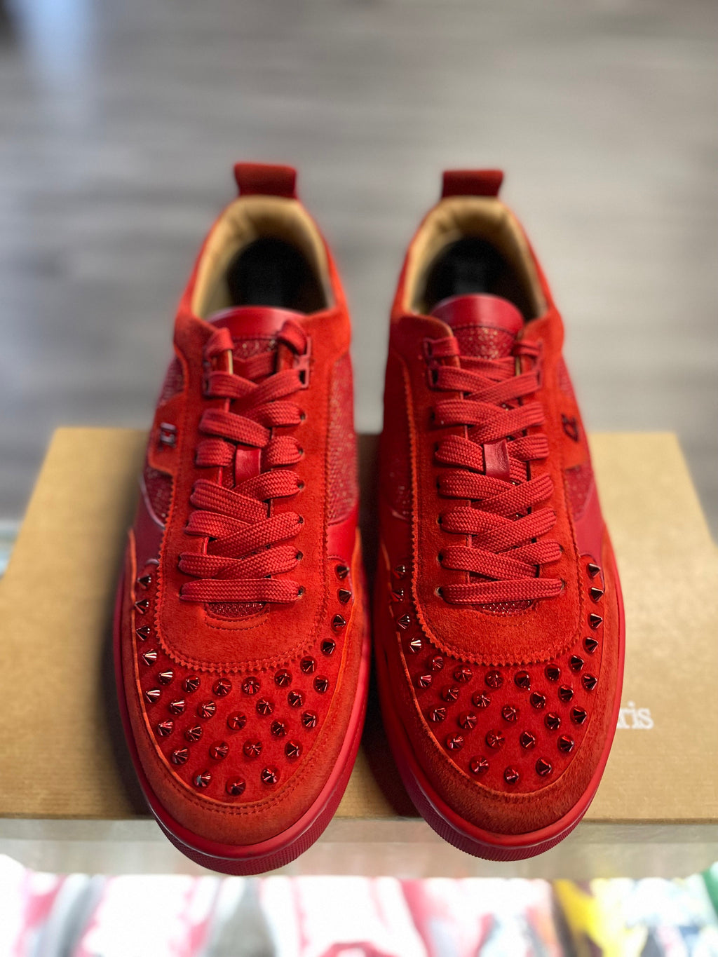 Christian Louboutin Happrui Spikes Low "Red"