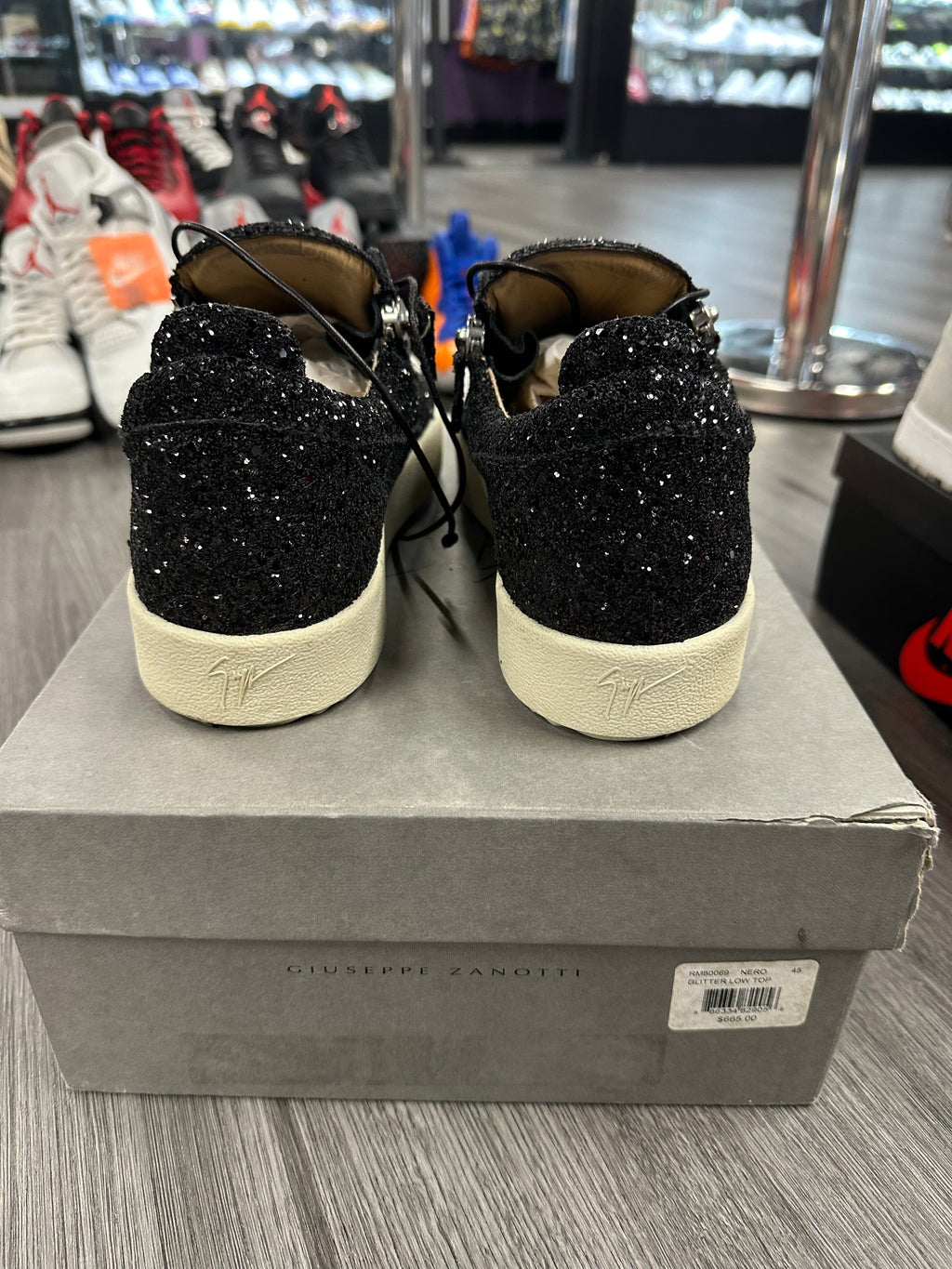 Giuseppe Zanotti Low "Black Glitter"