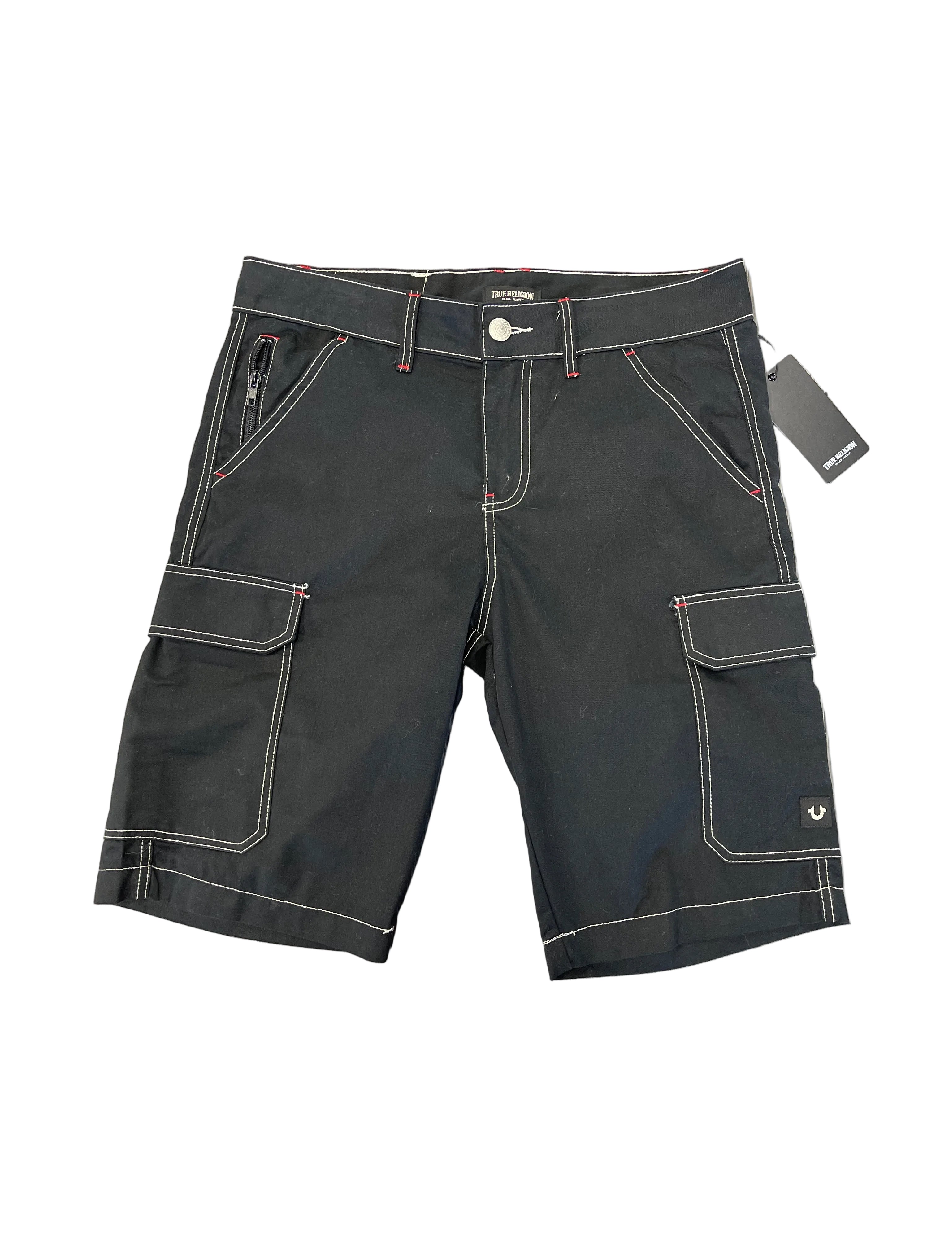 True Religion Shorts Jet Black Cargo