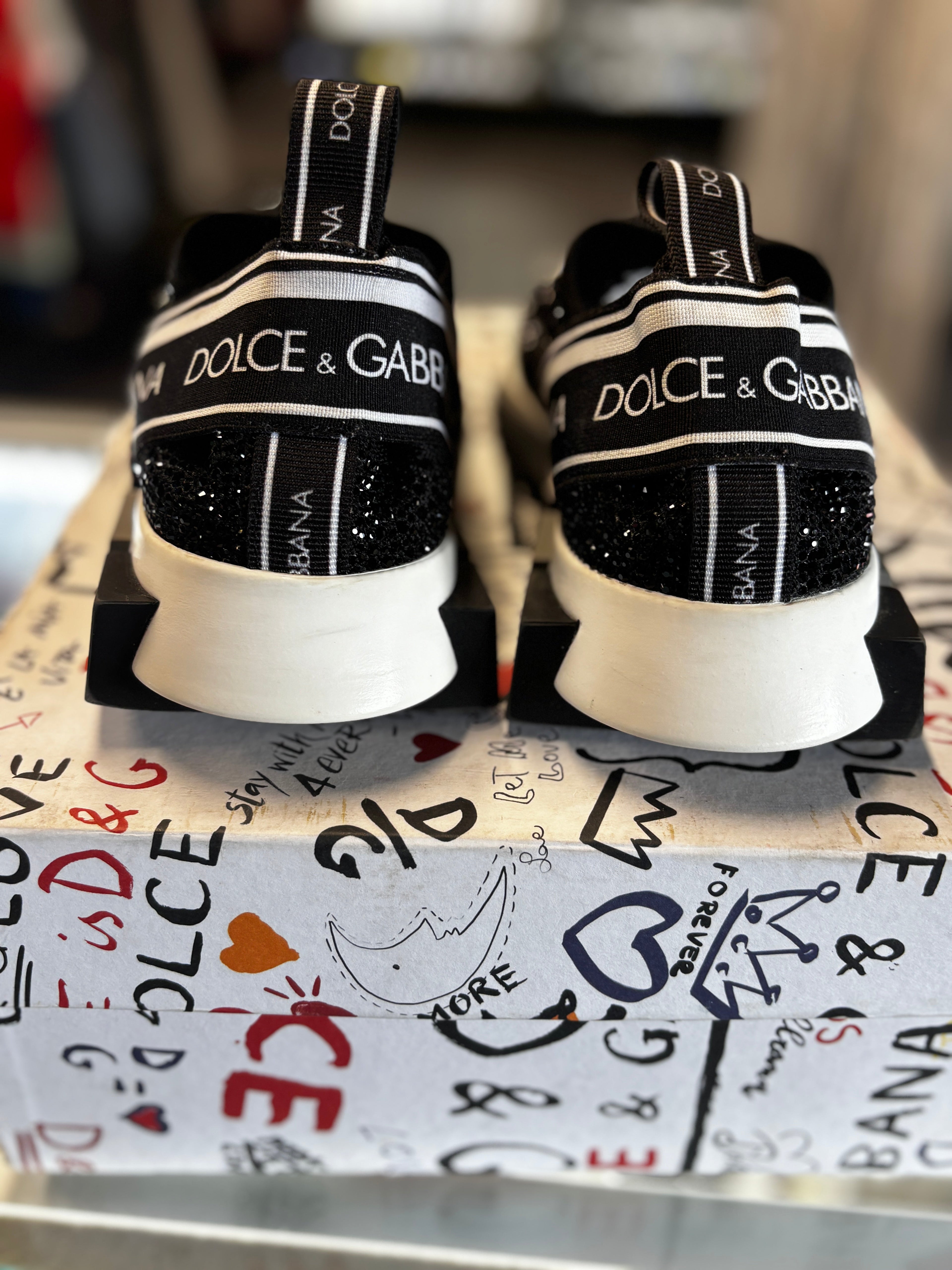 Dolce Gabbana Sorrento Slip-on "Black Crystal"