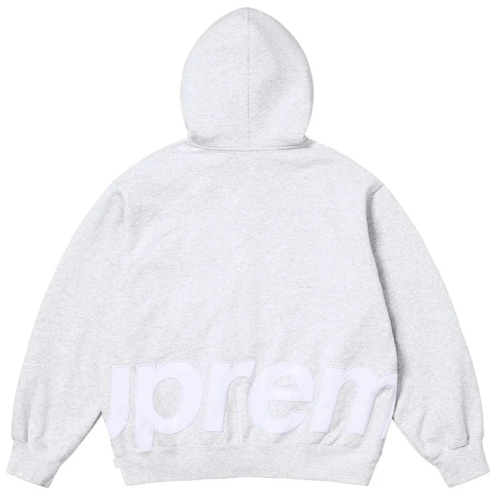 Supreme Big Logo Zip Up Hoodie "grey"