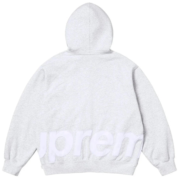 Supreme Big Logo Zip Up Hoodie "grey"