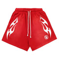 Hellstar Flame Shorts"Red/White"